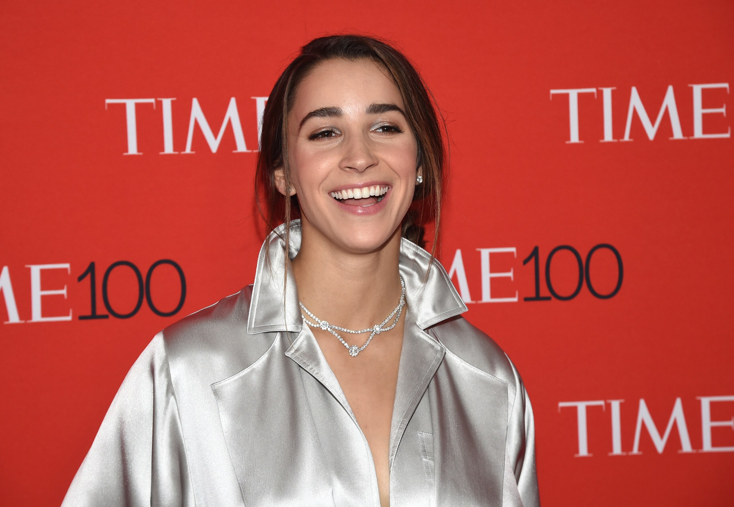 Aly Raisman attends the Time 100 Gala celebrating the 100 most influential people in the world at Frederick P. Rose Hall, Jazz at Lincoln Center on Tuesday, April 24, 2018, in New York. (Photo by Evan Agostini/Invision/AP)