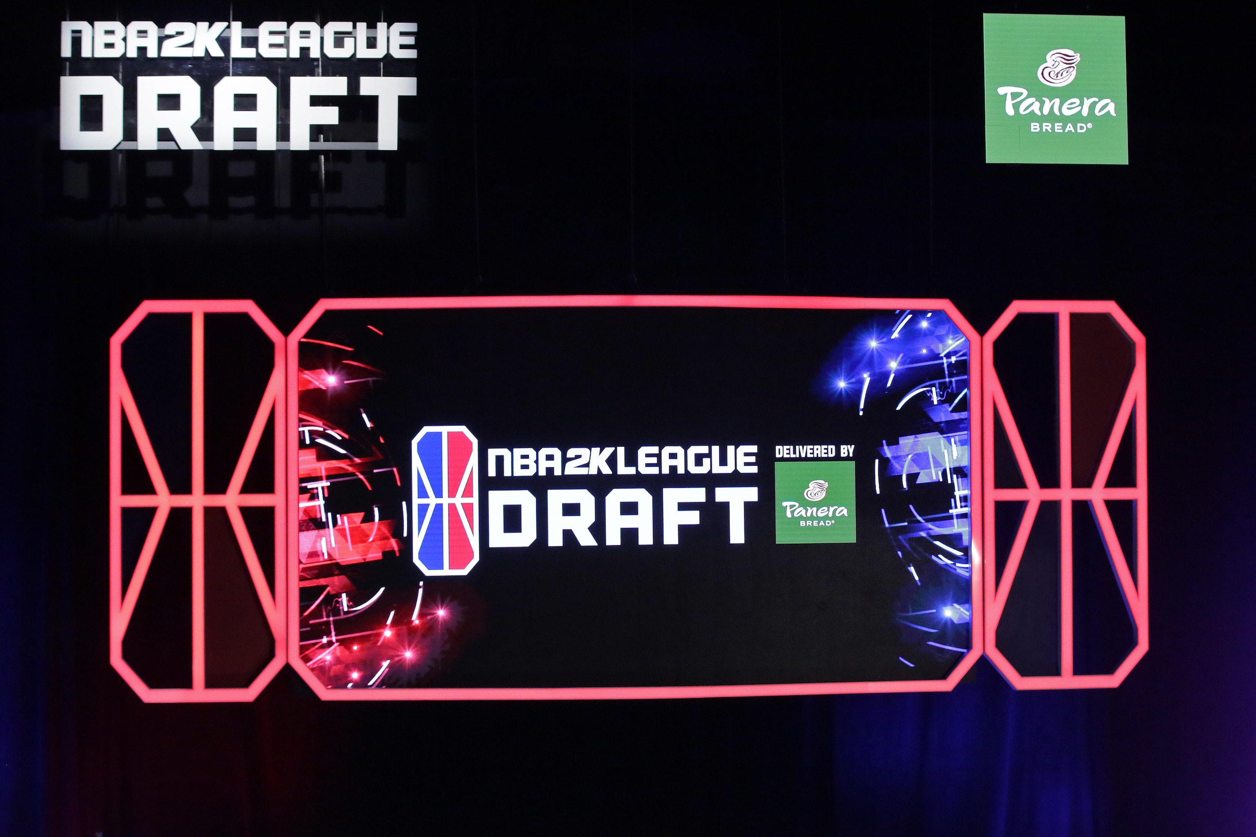 NEW YORK, NY - FEBRUARY 22: The draft board during the NBA 2K League Draft on February 22, 2020 at Terminal 5 in New York, New York. NOTE TO USER: User expressly acknowledges and agrees that, by downloading and/or using this Photograph, user is consenting to the terms and conditions of the Getty Images License Agreement. Mandatory Copyright Notice: Copyright 2020 NBAE (Photo by Steve Freeman/NBAE via Getty Images)