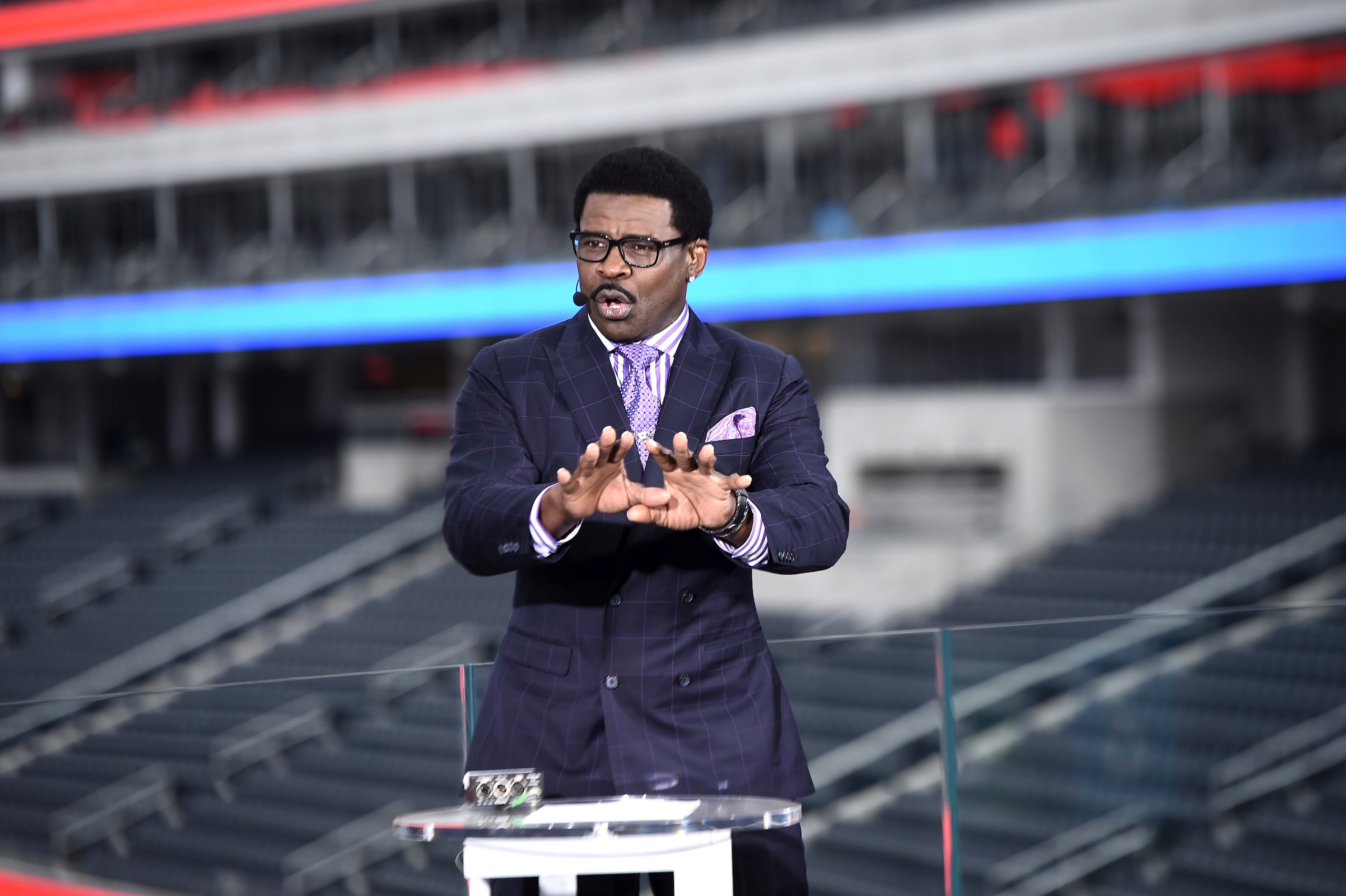 NFL Network's Michael Irvin hosts the NFL 2021-22 schedule release show on Wednesday, May 12, 2021, in Los Angeles. (Dan Steinberg/AP Images for NFL)
