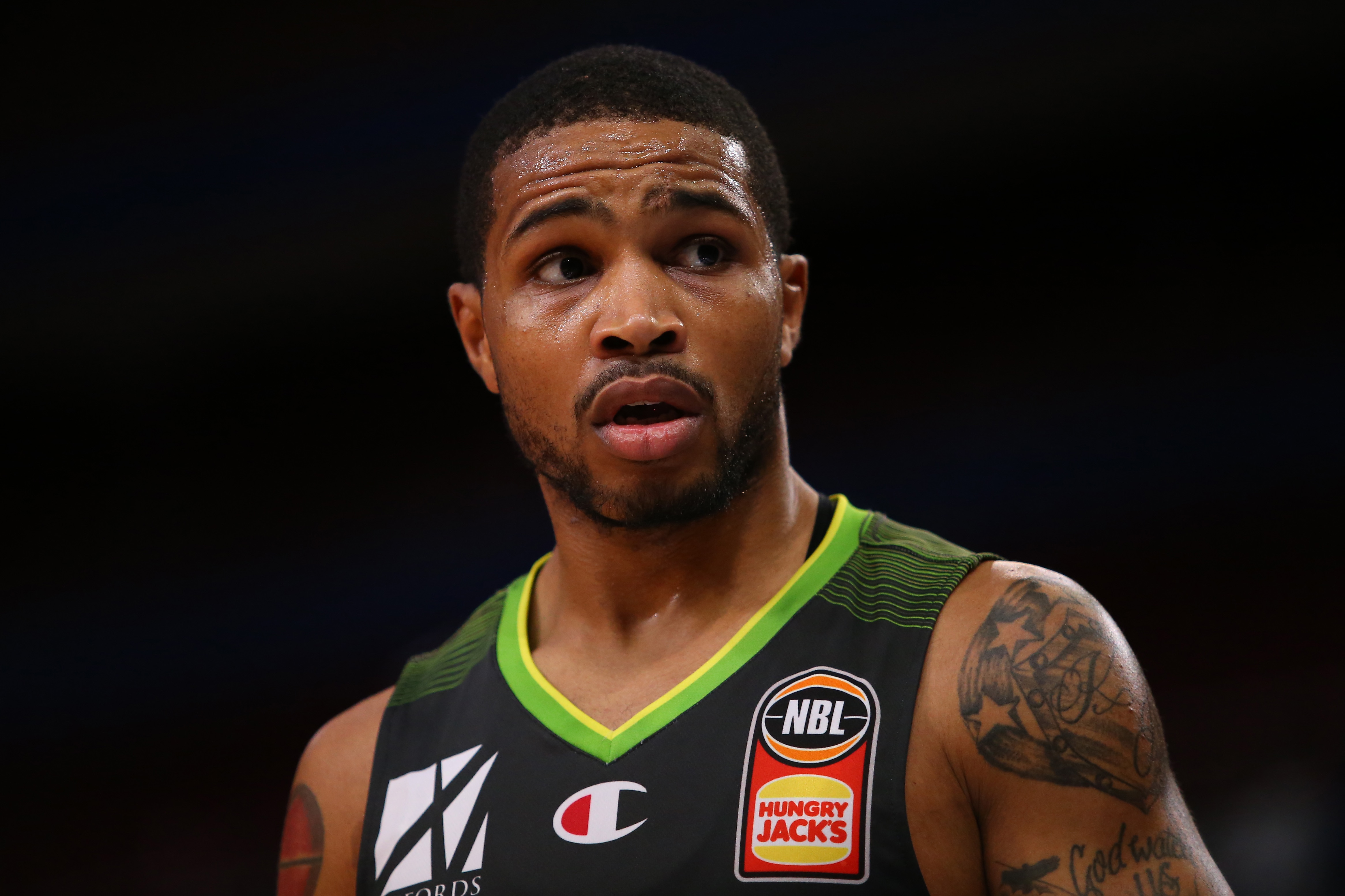 SYDNEY, AUSTRALIA - JUNE 13: Keifer Sykes of the Phoenix looks on during game two of the NBL Semi-Final Series between the South East Melbourne Phoenix and Melbourne United at Qudos Bank Arena, on June 13, 2021 in Sydney, Australia. (Photo by Jason McCawley/Getty Images)
