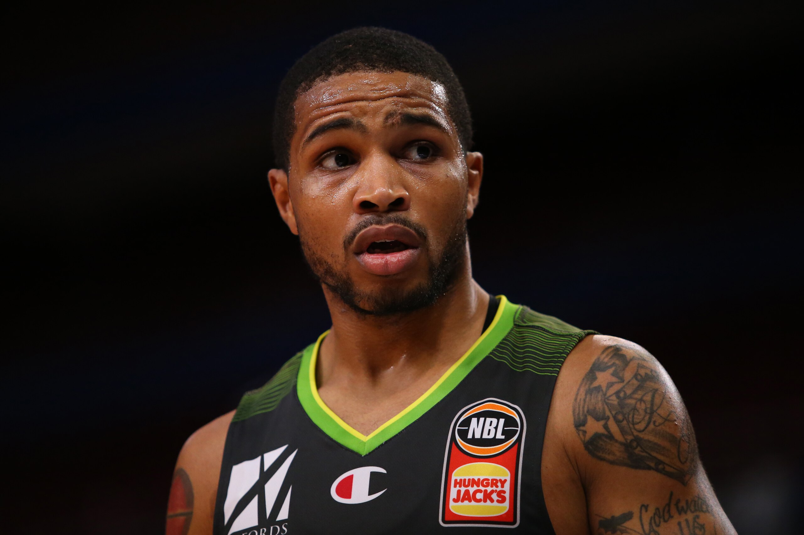 SYDNEY, AUSTRALIA - JUNE 13: Keifer Sykes of the Phoenix looks on during game two of the NBL Semi-Final Series between the South East Melbourne Phoenix and Melbourne United at Qudos Bank Arena, on June 13, 2021 in Sydney, Australia. (Photo by Jason McCawley/Getty Images)