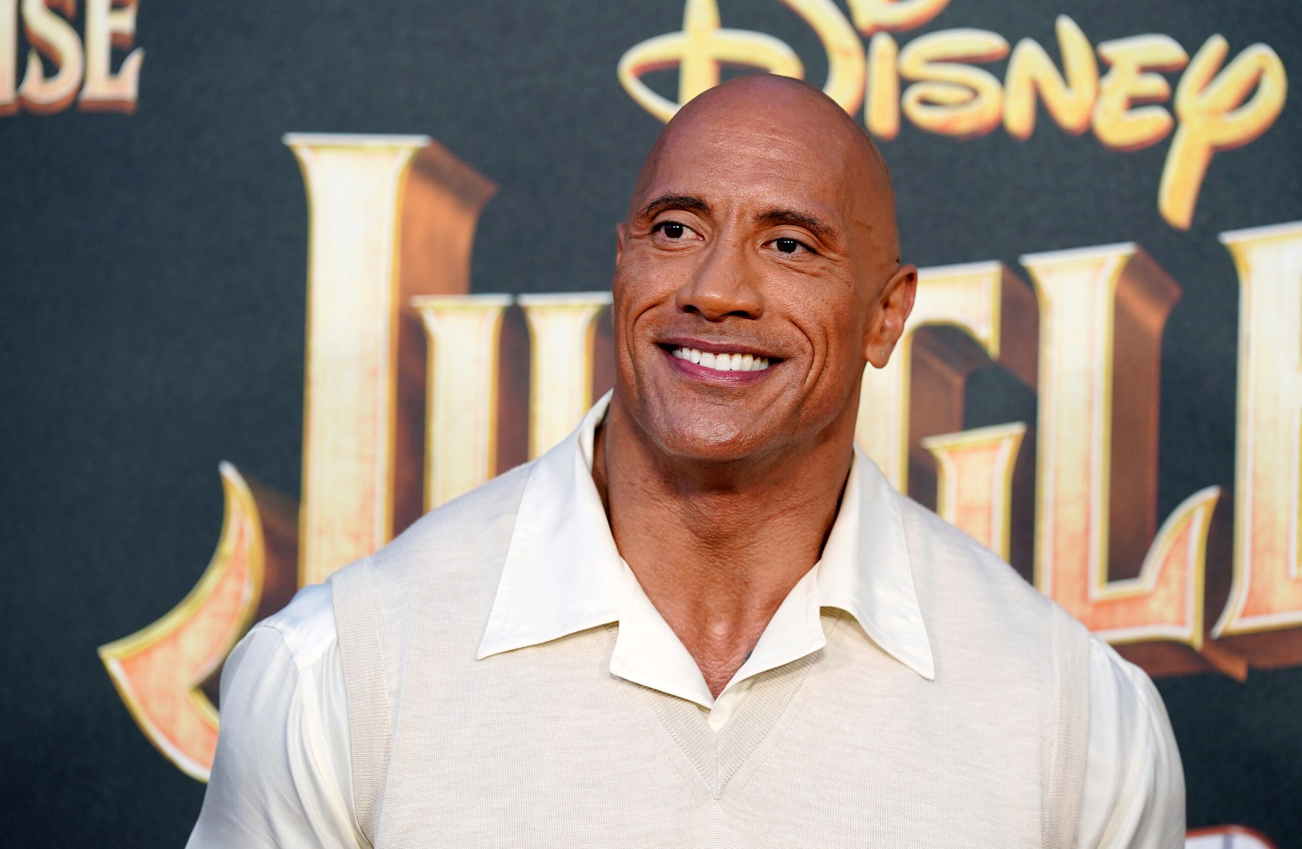Dwayne Johnson, a cast member in "Jungle Cruise," poses at the world premiere of the film, Saturday, July 24, 2021, at Disneyland in Anaheim, Calif. (AP Photo/Chris Pizzello)