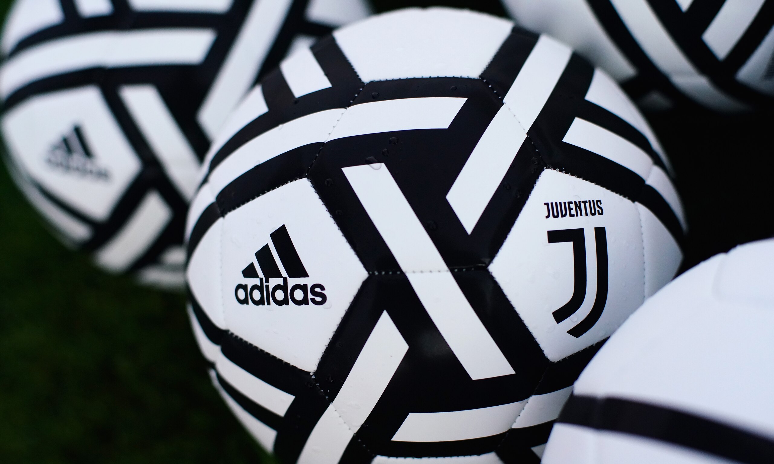 BOSTON, MA - JULY 26:  An Adidas football with a Juventus logo during the Juventus Academy Boston Launch at Wheaton College on July 26, 2018 in Boston, Massachusetts.  (Photo by Juventus FC/Juventus FC via Getty Images)