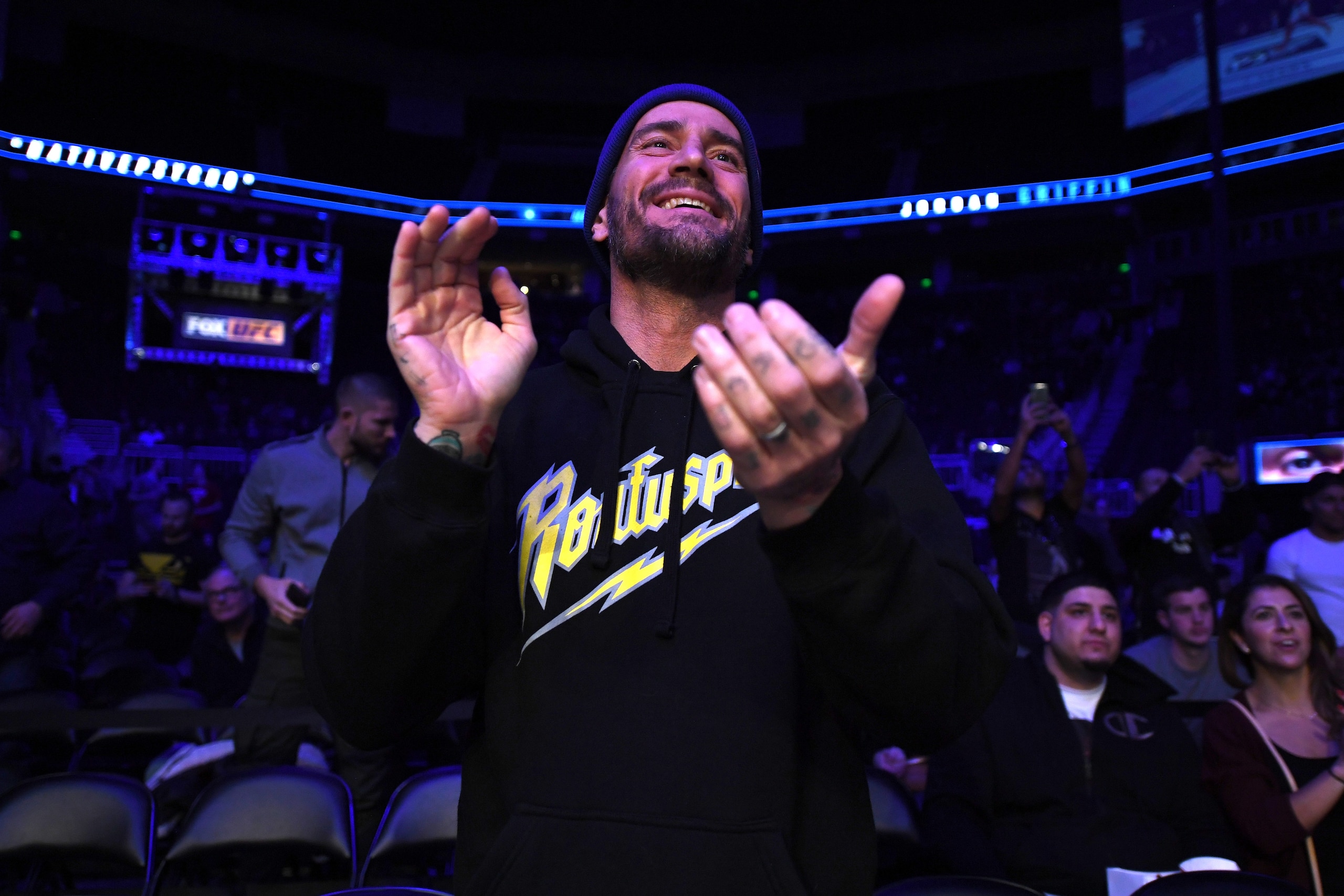 MILWAUKEE, WISCONSIN - DECEMBER 15: CM Punk is seen in attendance during the UFC Fight Night event at Fiserv Forum on December 15, 2018 in Milwaukee, Wisconsin. (Photo by Jeff Bottari/Zuffa LLC/Zuffa LLC via Getty Images) MILWAUKEE, WISCONSIN - DECEMBER 15: CM Punk is seen in attendance during the UFC Fight Night event at Fiserv Forum on December 15, 2018 in Milwaukee, Wisconsin. (Photo by Jeff Bottari/Zuffa LLC/Zuffa LLC via Getty Images)