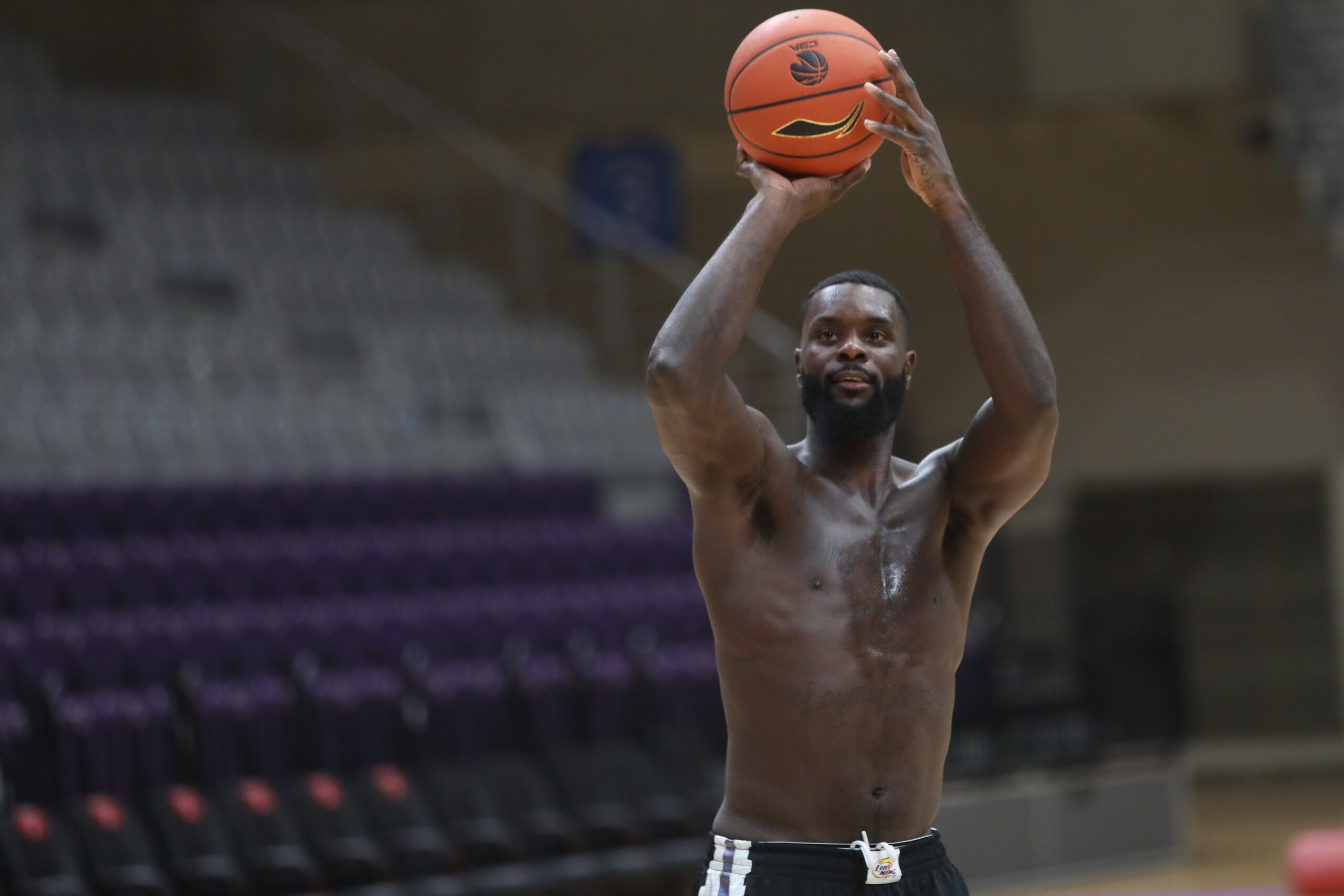 SHENYANG, CHINA - OCTOBER 28: Lance Stephenson of Liaoning Flying Leopards attends a training session on October 28, 2019 in Shenyang, Liaoning Province of China. (Photo by VCG/VCG via Getty Images)