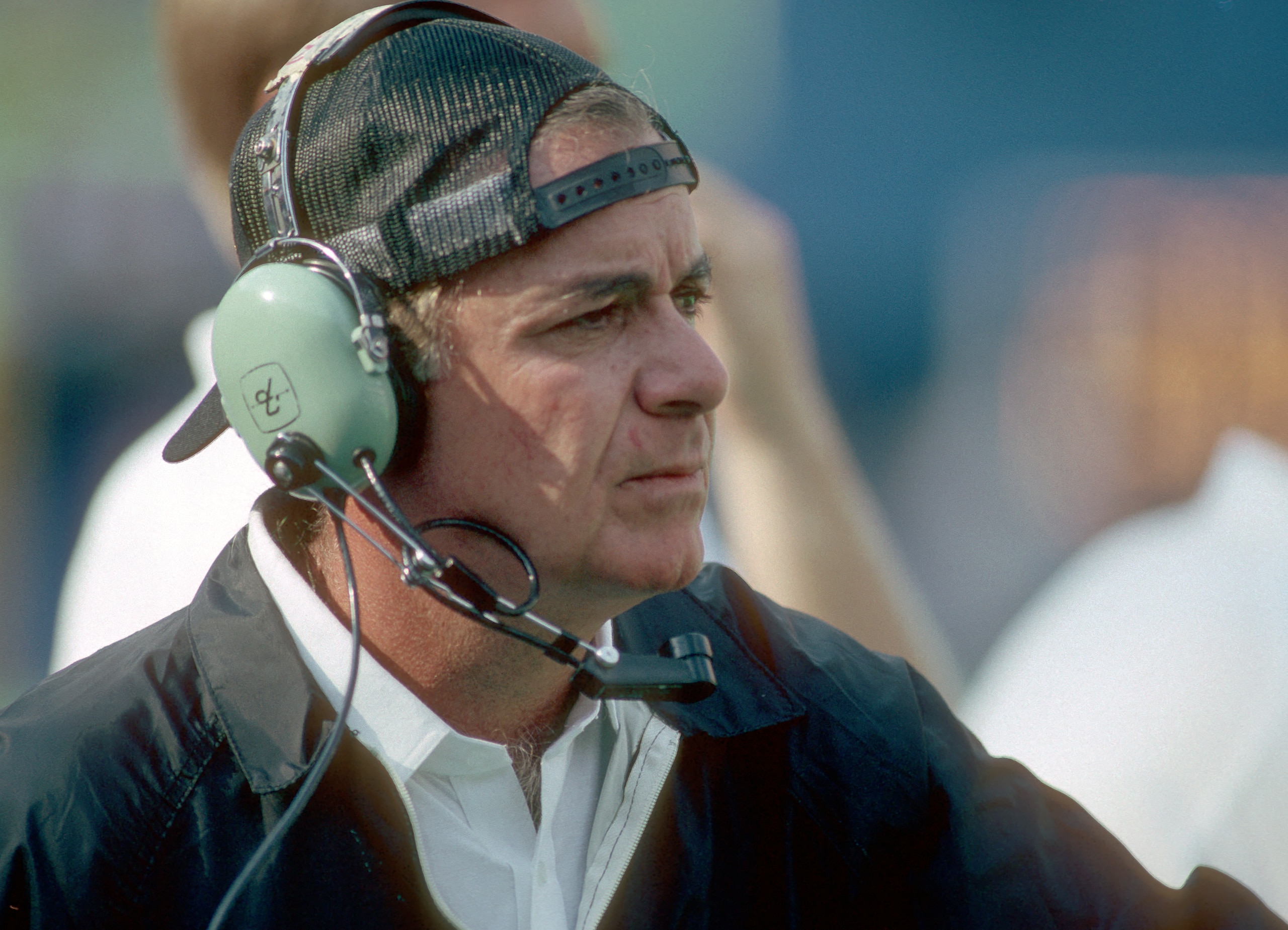 PITTSBURGH, PA - OCTOBER 7: Offensive coordinator Joe Walton of the Pittsburgh Steelers looks on from the sideline during a game against the San Diego Chargers at Three Rivers Stadium on October 7, 1990 in Pittsburgh, Pennsylvania. The Steelers defeated the Chargers 36-14. (Photo by George Gojkovich/Getty Images)
