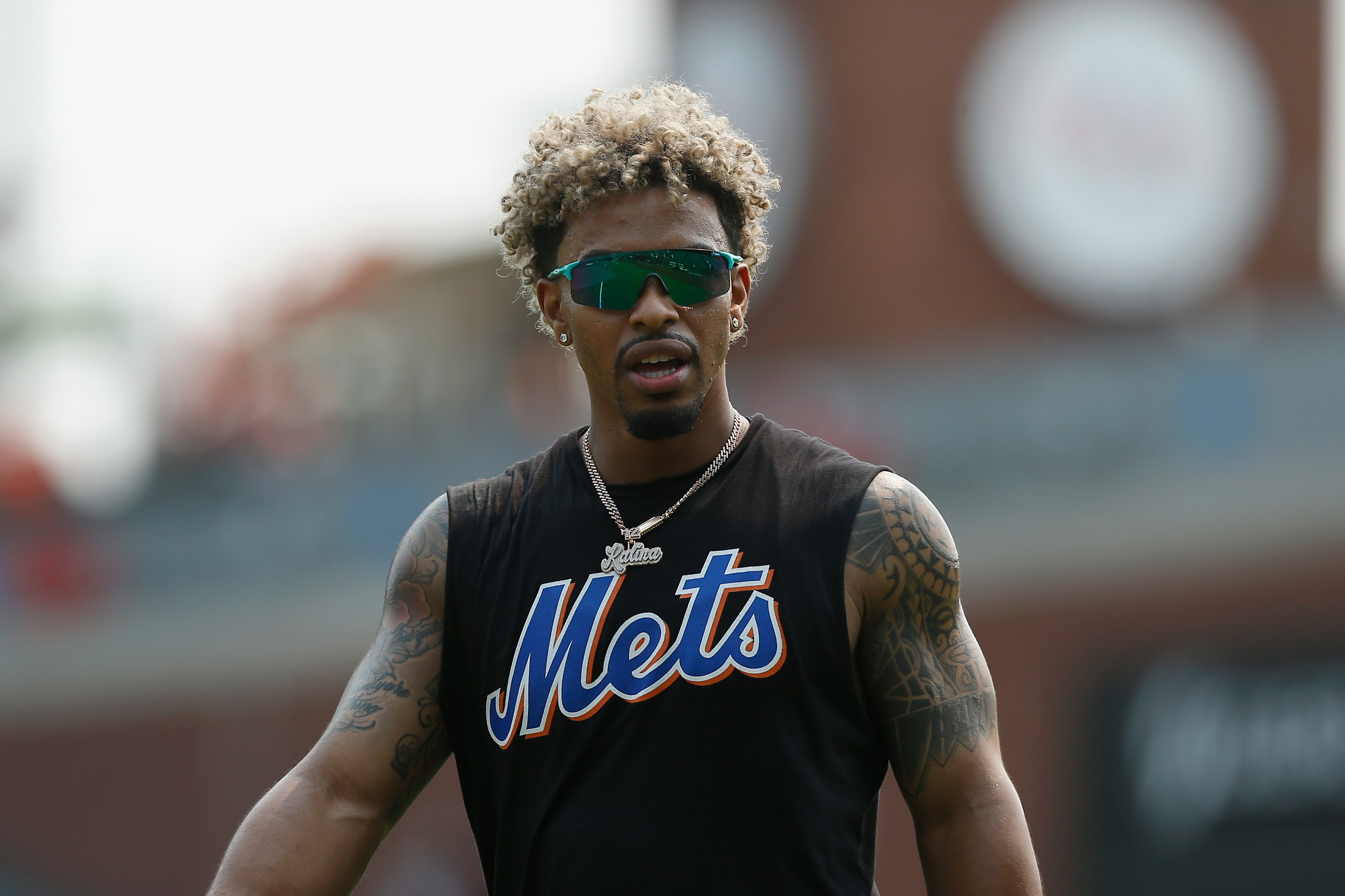 SAN FRANCISCO, CALIFORNIA - AUGUST 18: Francisco Lindor #12 of the New York Mets looks on before the game against the San Francisco Giants at Oracle Park on August 18, 2021 in San Francisco, California. (Photo by Lachlan Cunningham/Getty Images)