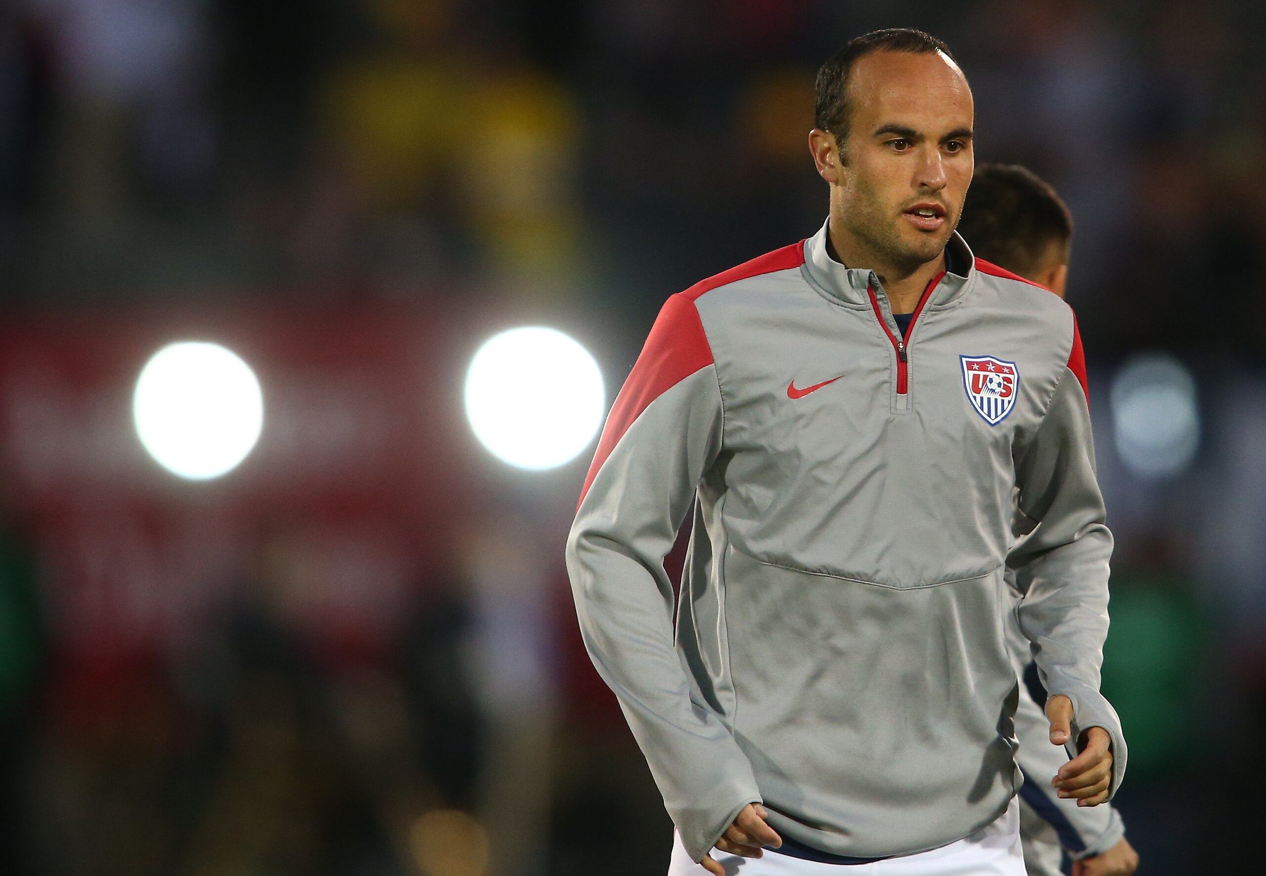 October 10: Landon Donavon (10) of the USA MNT warms up before the Ecuador international friendly match at Rentschler Field, in East Hartford, CT. The game ended in a 1-1 tie. (Photo by Tony Quinn/Icon Sportswire/Corbis/Icon Sportswire via Getty Images) October 10: Landon Donavon (10) of the USA MNT warms up before the Ecuador international friendly match at Rentschler Field, in East Hartford, CT. The game ended in a 1-1 tie. (Photo by Tony Quinn/Icon Sportswire/Corbis/Icon Sportswire via Getty Images)