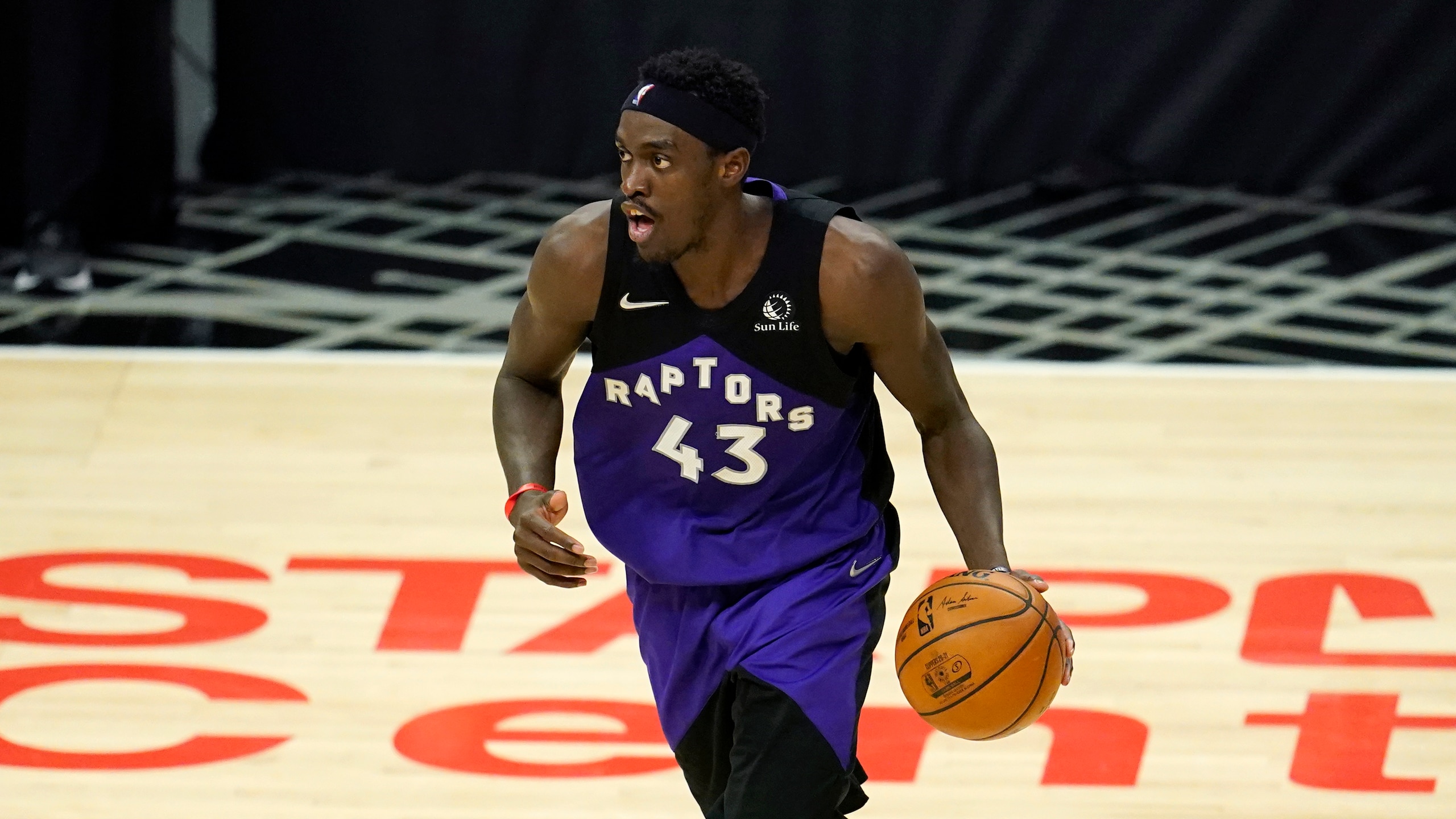 Toronto Raptors forward Pascal Siakam dribbles during an NBA basketball game against the Los Angeles Clippers Tuesday, May 4, 2021 in Los Angeles. (AP Photo/Marcio Jose Sanchez) Toronto Raptors forward Pascal Siakam dribbles during an NBA basketball game against the Los Angeles Clippers Tuesday, May 4, 2021 in Los Angeles. (AP Photo/Marcio Jose Sanchez)
