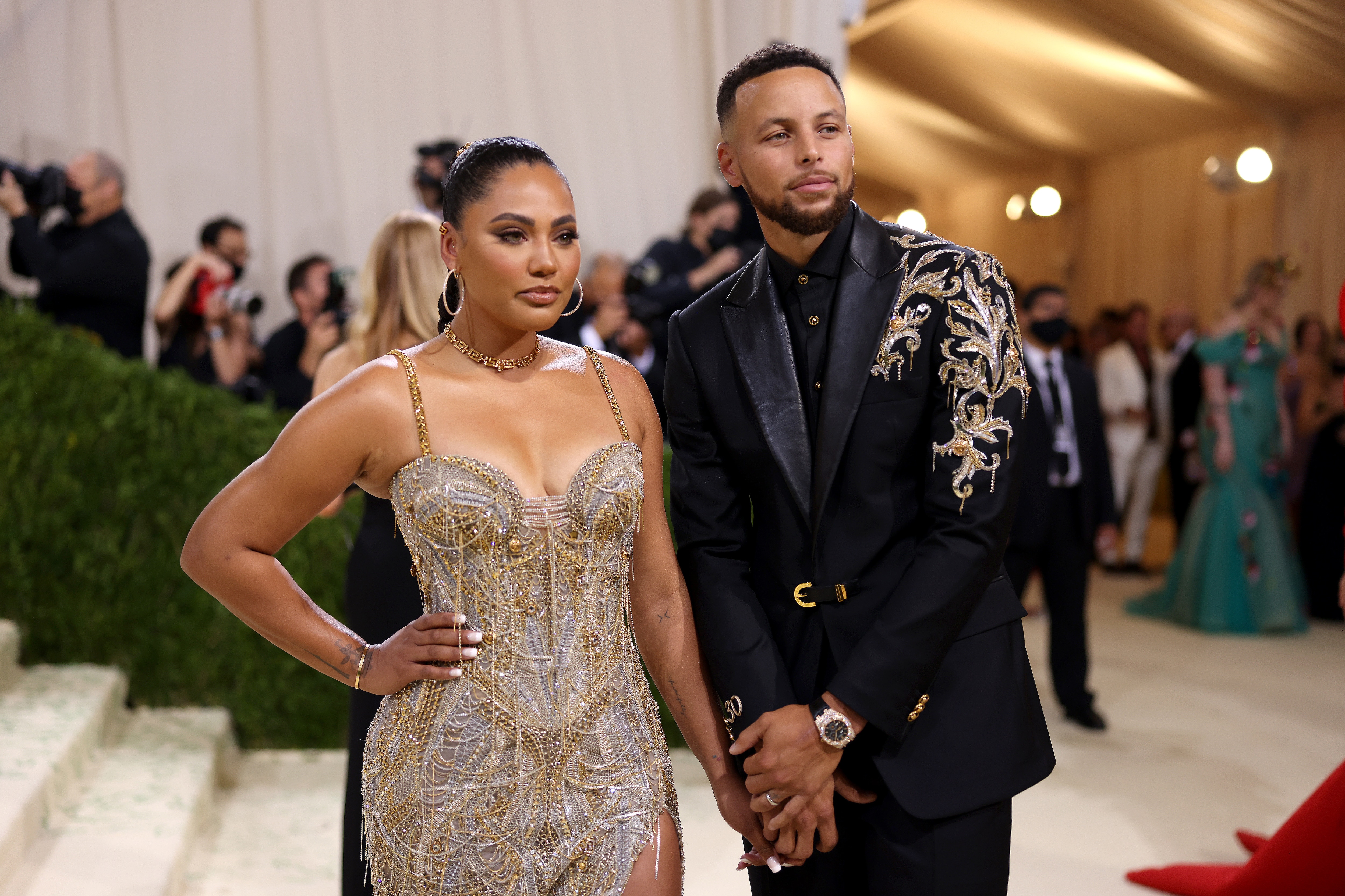 NEW YORK, NEW YORK - SEPTEMBER 13: Stephen Curry and Ayesha Curry attend The 2021 Met Gala Celebrating In America: A Lexicon Of Fashion at Metropolitan Museum of Art on September 13, 2021 in New York City. (Photo by John Shearer/WireImage)