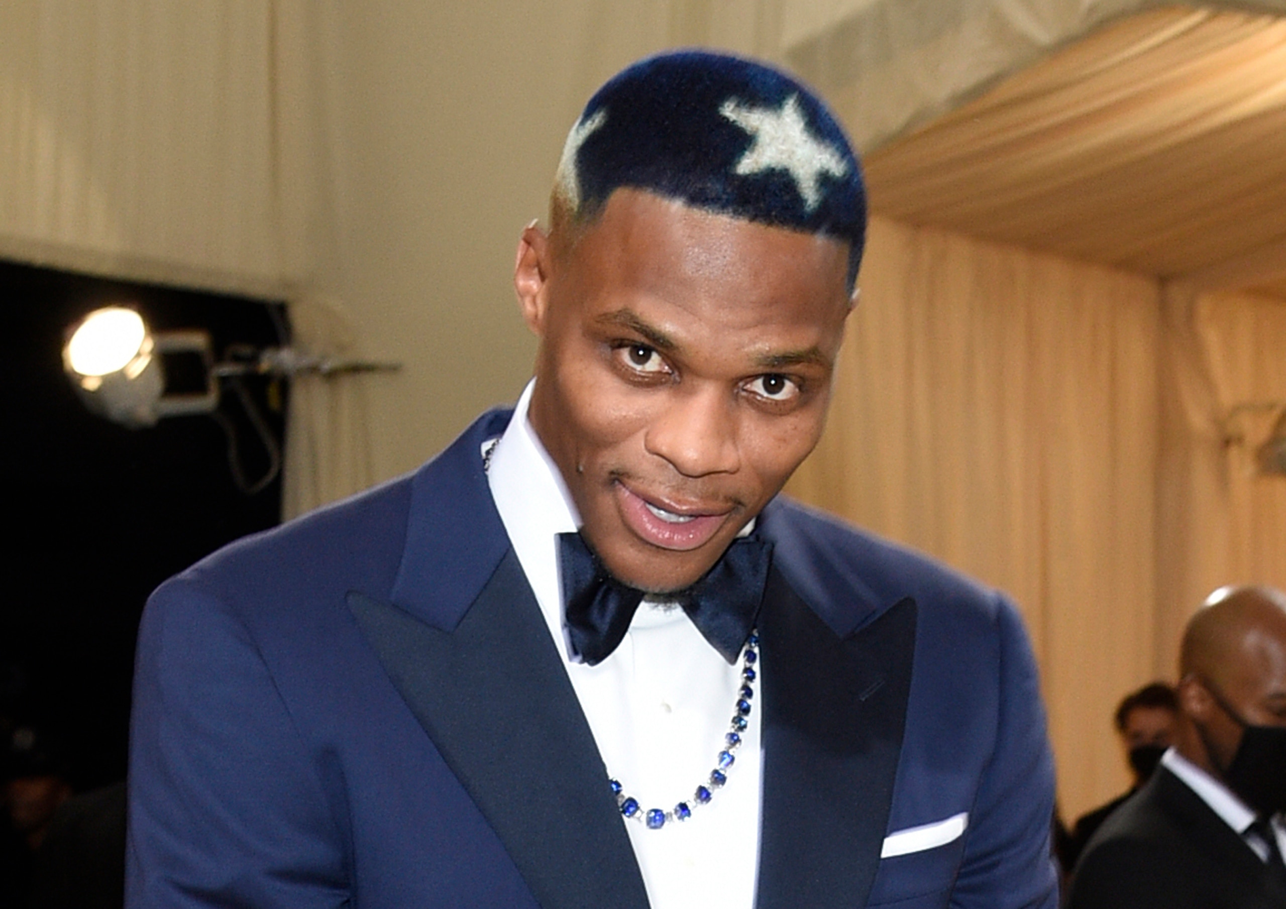 Russell Westbrook attends The Metropolitan Museum of Art's Costume Institute benefit gala celebrating the opening of the "In America: A Lexicon of Fashion" exhibition on Monday, Sept. 13, 2021, in New York. (Photo by Evan Agostini/Invision/AP) Russell Westbrook attends The Metropolitan Museum of Art's Costume Institute benefit gala celebrating the opening of the "In America: A Lexicon of Fashion" exhibition on Monday, Sept. 13, 2021, in New York. (Photo by Evan Agostini/Invision/AP)