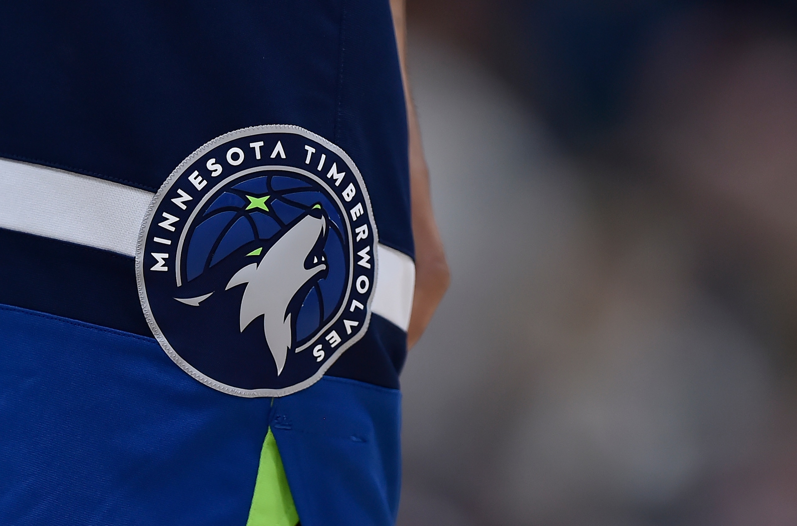 SALT LAKE CITY, UT - JANUARY 25: General view of the Minnesota Timberwolves logo shown on game shorts in a NBA game against the Utah Jazz at Vivint Smart Home Arena on January 25, 2019 in Salt Lake City, Utah. NOTE TO USER: User expressly acknowledges and agrees that, by downloading and or using this photograph, User is consenting to the terms and conditions of the Getty Images License Agreement. (Photo by Gene Sweeney Jr./Getty Images) *** Local Caption *** SALT LAKE CITY, UT - JANUARY 25: General view of the Minnesota Timberwolves logo shown on game shorts in a NBA game against the Utah Jazz at Vivint Smart Home Arena on January 25, 2019 in Salt Lake City, Utah. NOTE TO USER: User expressly acknowledges and agrees that, by downloading and or using this photograph, User is consenting to the terms and conditions of the Getty Images License Agreement. (Photo by Gene Sweeney Jr./Getty Images) *** Local Caption ***