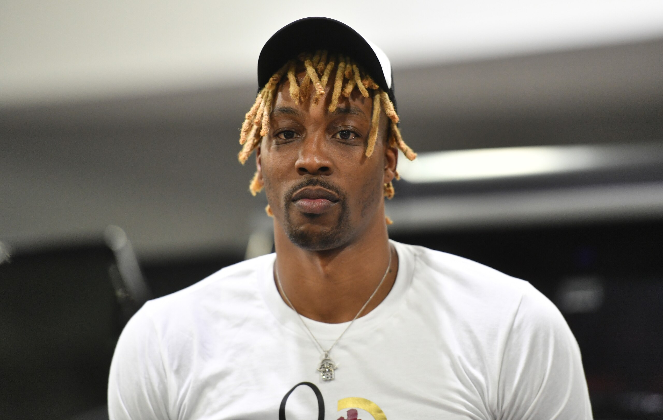 ATLANTA, GEORGIA - JULY 03:  Dwight Howard attends 105.3 The Beat & DJ Envy's Drive Your Dreams Car Show at Georgia World Congress Center on July 03, 2021 in Atlanta, Georgia. (Photo by Paras Griffin/Getty Images)