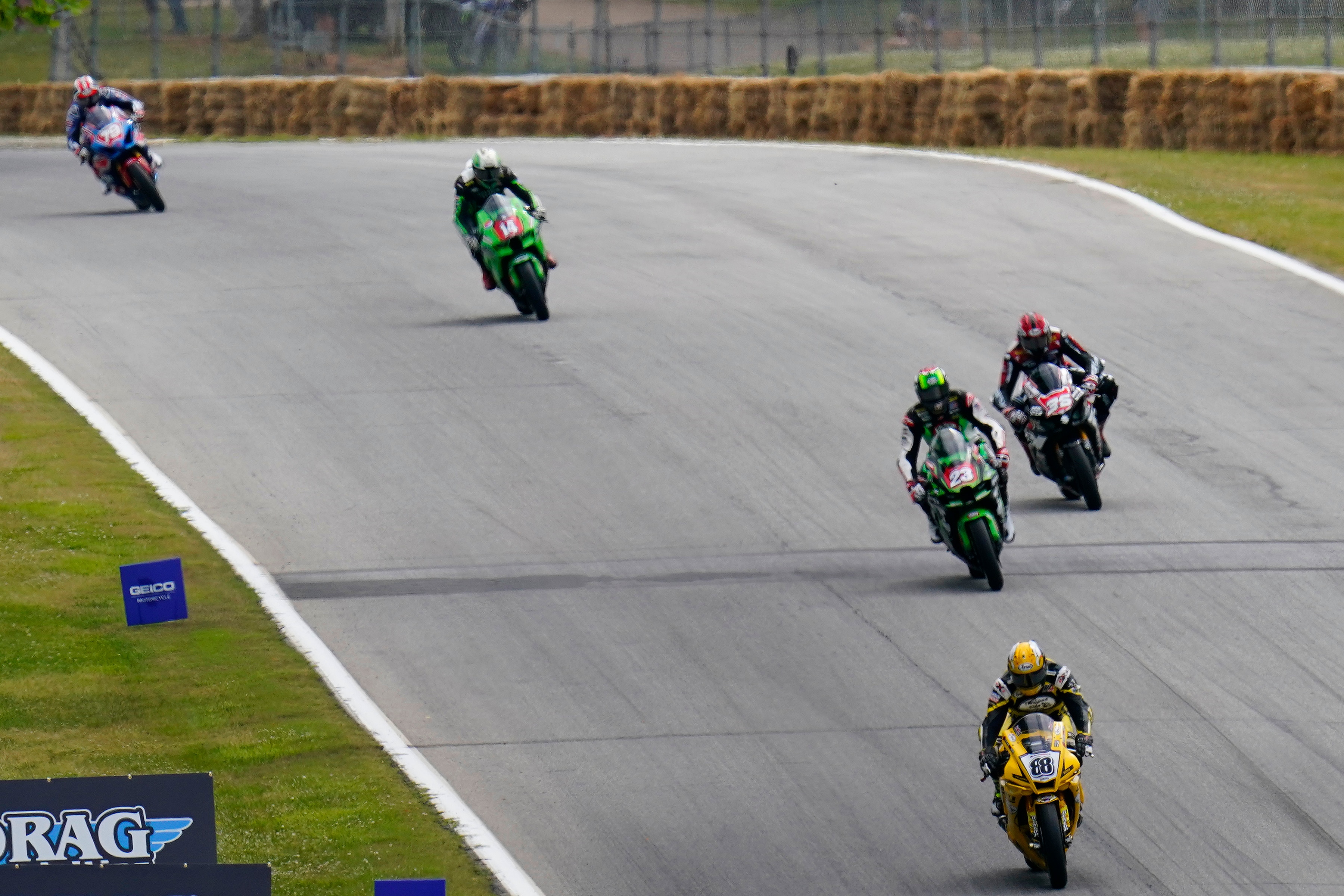 BRASELTON, GA - MAY 02:  General race action during the running of the HONOS Superbike Race 2 on May 2, 2021 at Michelin Raceway/Road Atlanta in Braselton, Georgia.     (Photo by David J. Griffin/Icon Sportswire via Getty Images)