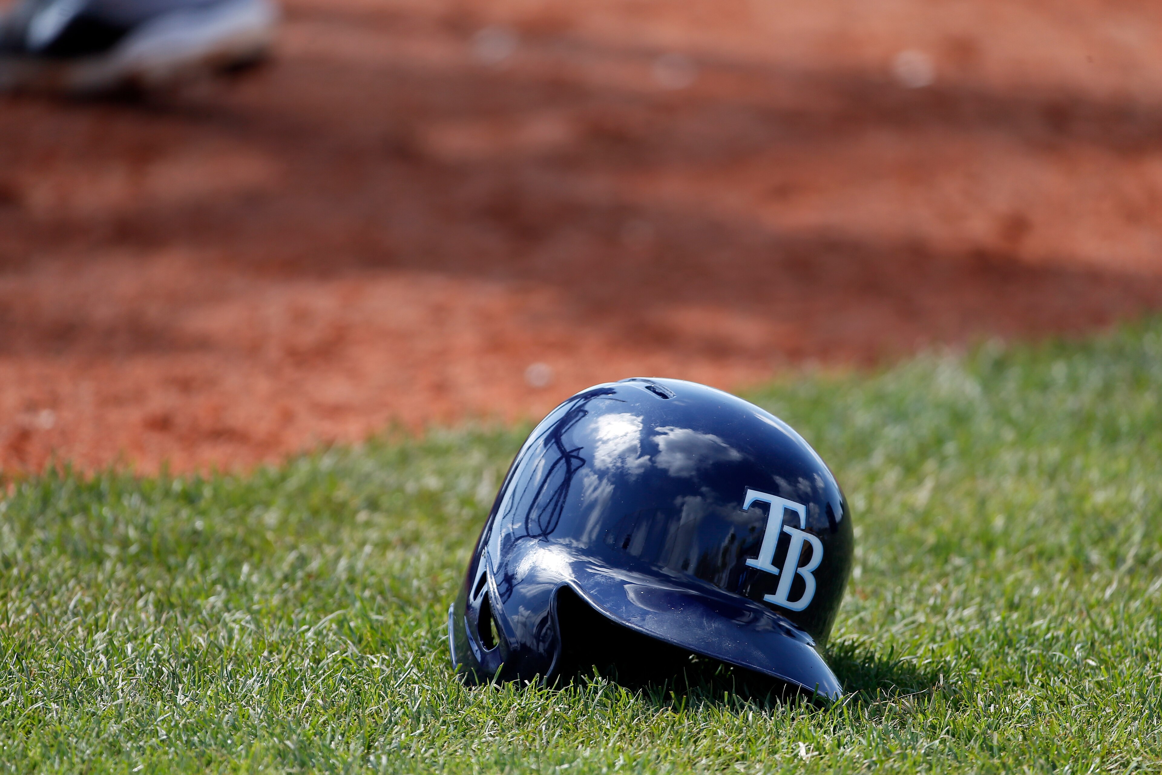 A Tampa Bay Rays helmet sits on the field by the batting cage as players participate in batting practice at baseball spring training in Port Charlotte Fla., Monday March 2, 2015. (AP Photo/Tony Gutierrez) A Tampa Bay Rays helmet sits on the field by the batting cage as players participate in batting practice at baseball spring training in Port Charlotte Fla., Monday March 2, 2015. (AP Photo/Tony Gutierrez)