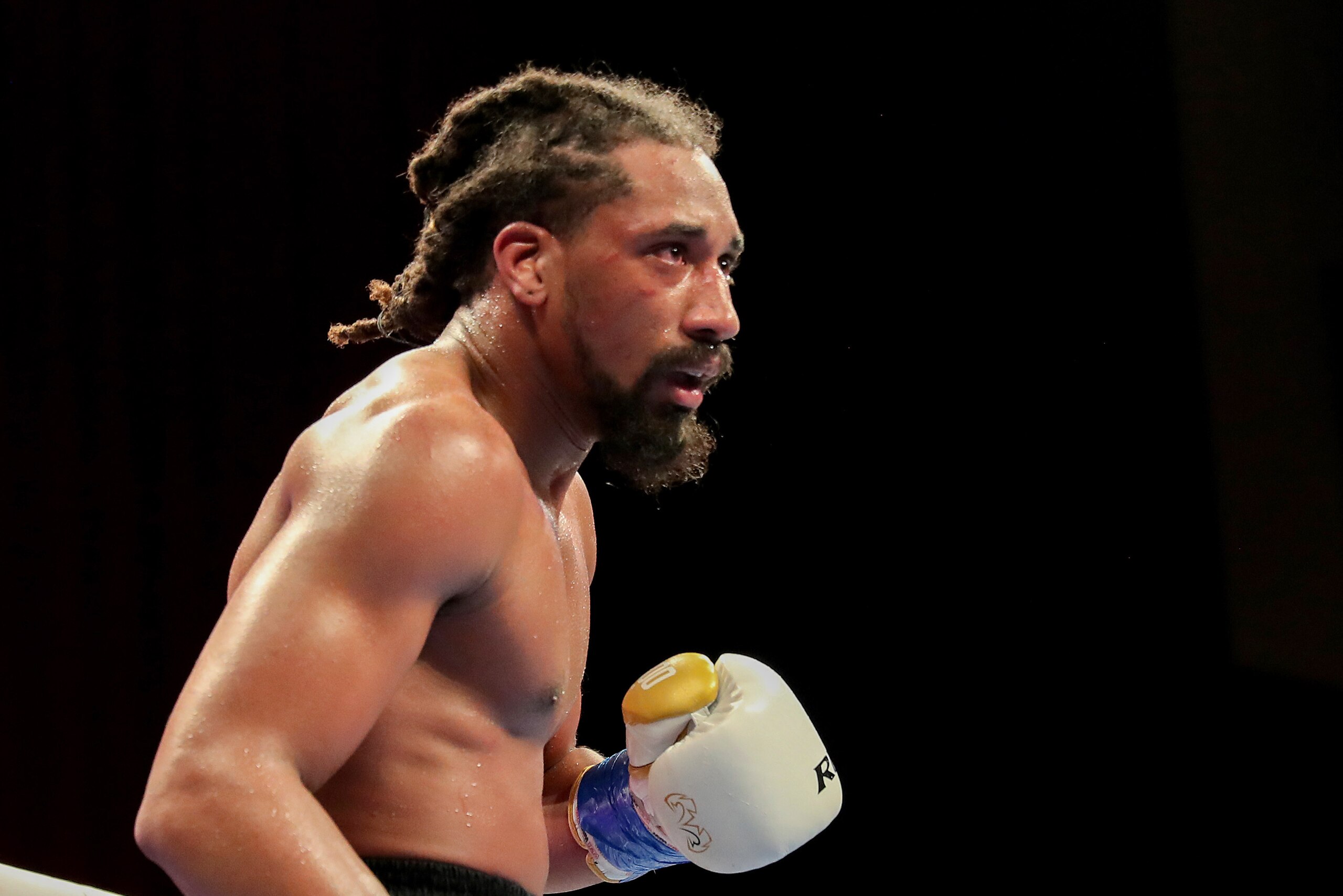 HOLLYWOOD, FL - APRIL 17: Demetrius Andrade stares at Liam Williams during the WBO Middleweight Championship fight at Seminole Hard Rock Hotel & Casino on April 17, 2021 in Hollywood, Florida. (Photo by Alex Menendez/Getty Images) HOLLYWOOD, FL - APRIL 17: Demetrius Andrade stares at Liam Williams during the WBO Middleweight Championship fight at Seminole Hard Rock Hotel & Casino on April 17, 2021 in Hollywood, Florida. (Photo by Alex Menendez/Getty Images)