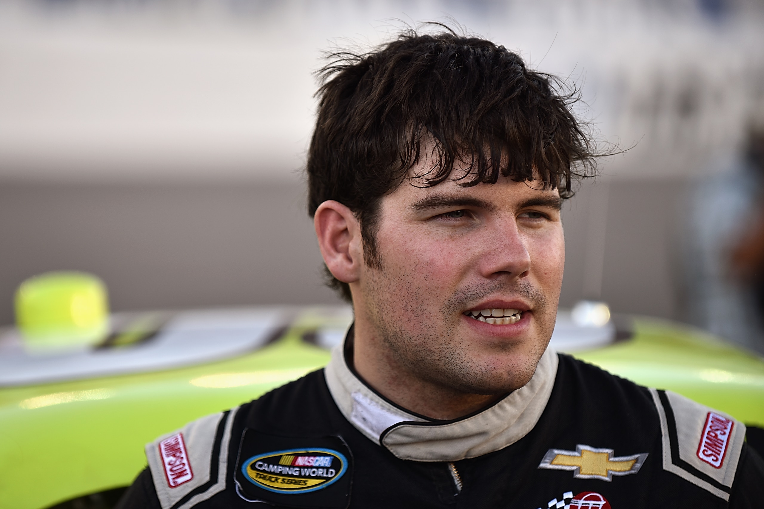 LAS VEGAS, NV - OCTOBER 01: John Wes Townley, driver of the #05 Jive Communicaions / Zaxbys Chevrolet, stands next to his truck before the NASCAR Camping World Truck Series DC Solar 350 at Las Vegas Motor Speedway on October 1, 2016 in Las Vegas, Nevada. (Photo by Jonathan Moore/NASCAR via Getty Images) LAS VEGAS, NV - OCTOBER 01: John Wes Townley, driver of the #05 Jive Communicaions / Zaxbys Chevrolet, stands next to his truck before the NASCAR Camping World Truck Series DC Solar 350 at Las Vegas Motor Speedway on October 1, 2016 in Las Vegas, Nevada. (Photo by Jonathan Moore/NASCAR via Getty Images)