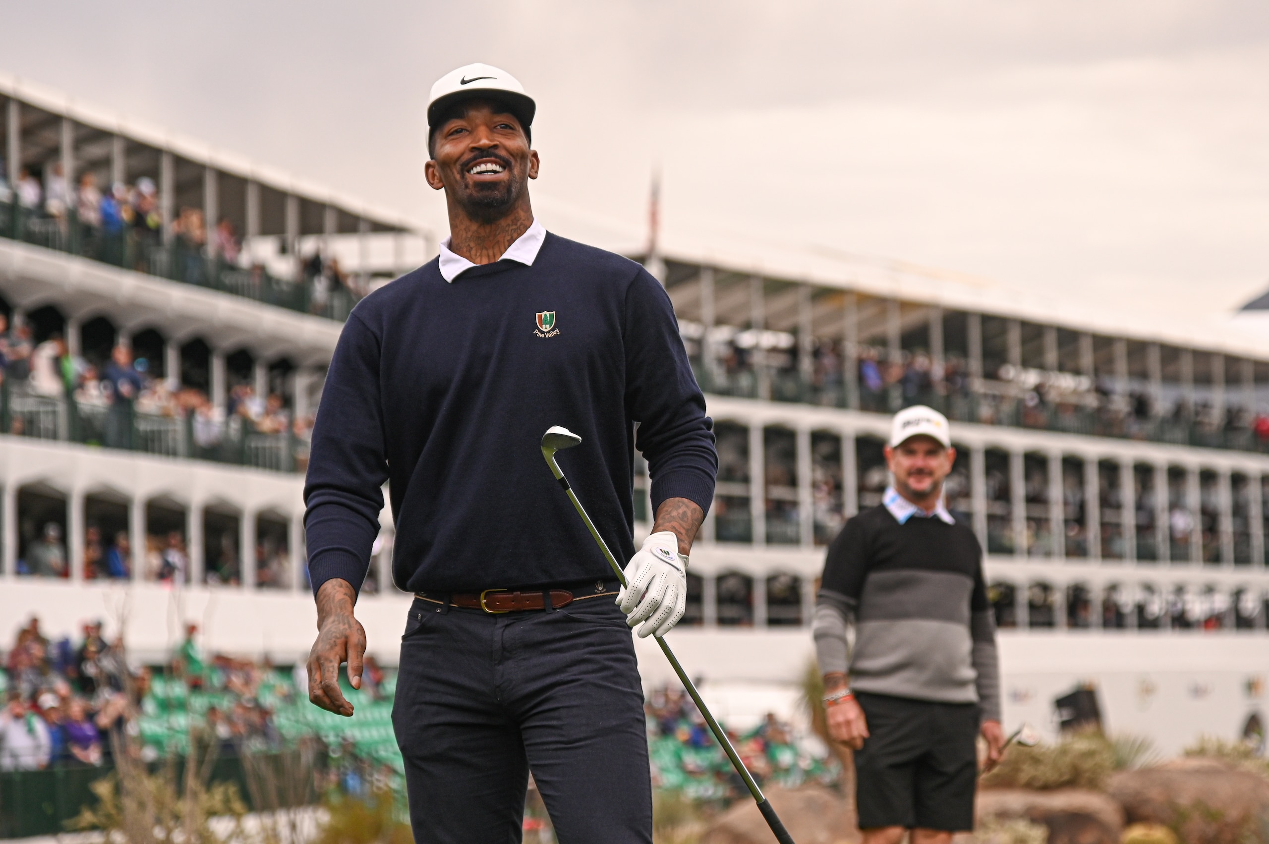 SCOTTSDALE, AZ - JANUARY 29: J.R. Smith smiles on the 16th tee box prior to the Waste Management Phoenix Open at TPC Scottsdale on January 29, 2020 in Scottsdale, Arizona. (Photo by Ben Jared/PGA TOUR via Getty Images)