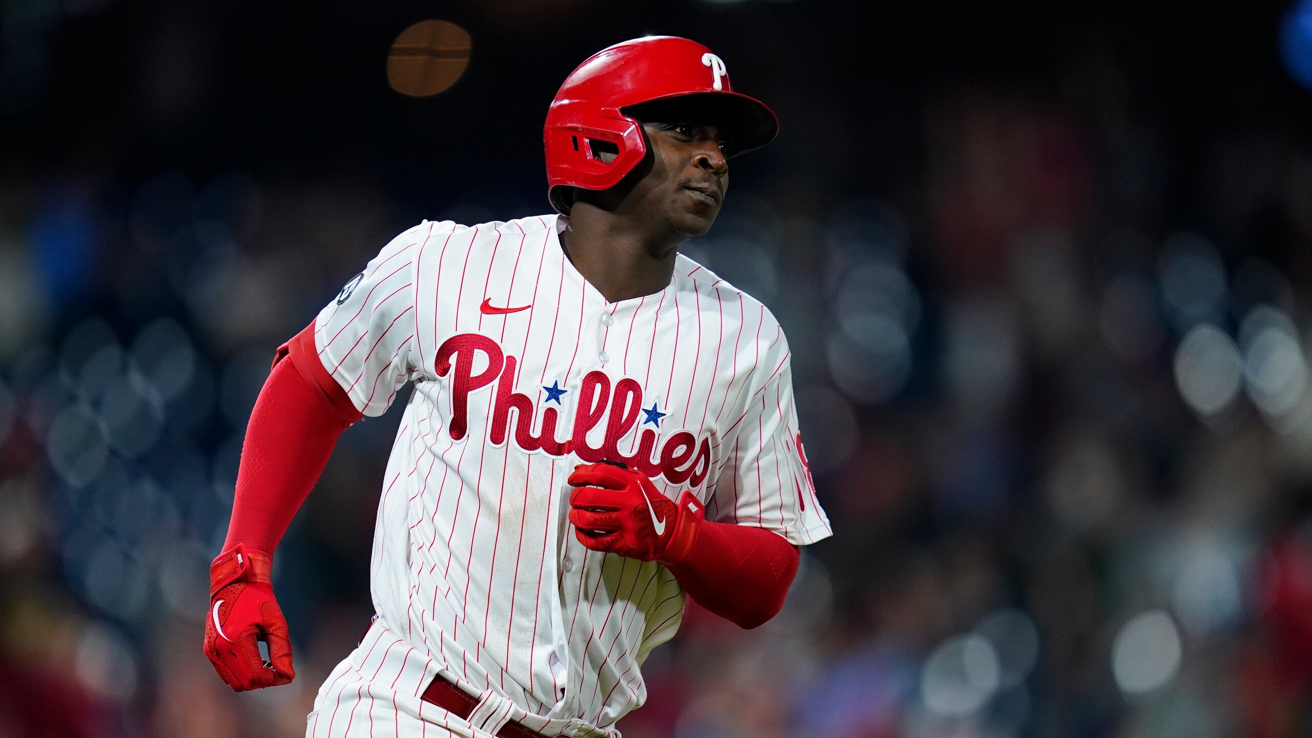 Philadelphia Phillies' Didi Gregorius plays during a baseball game against the Pittsburgh Pirates, Friday, Sept. 24, 2021, in Philadelphia. (AP Photo/Matt Slocum)