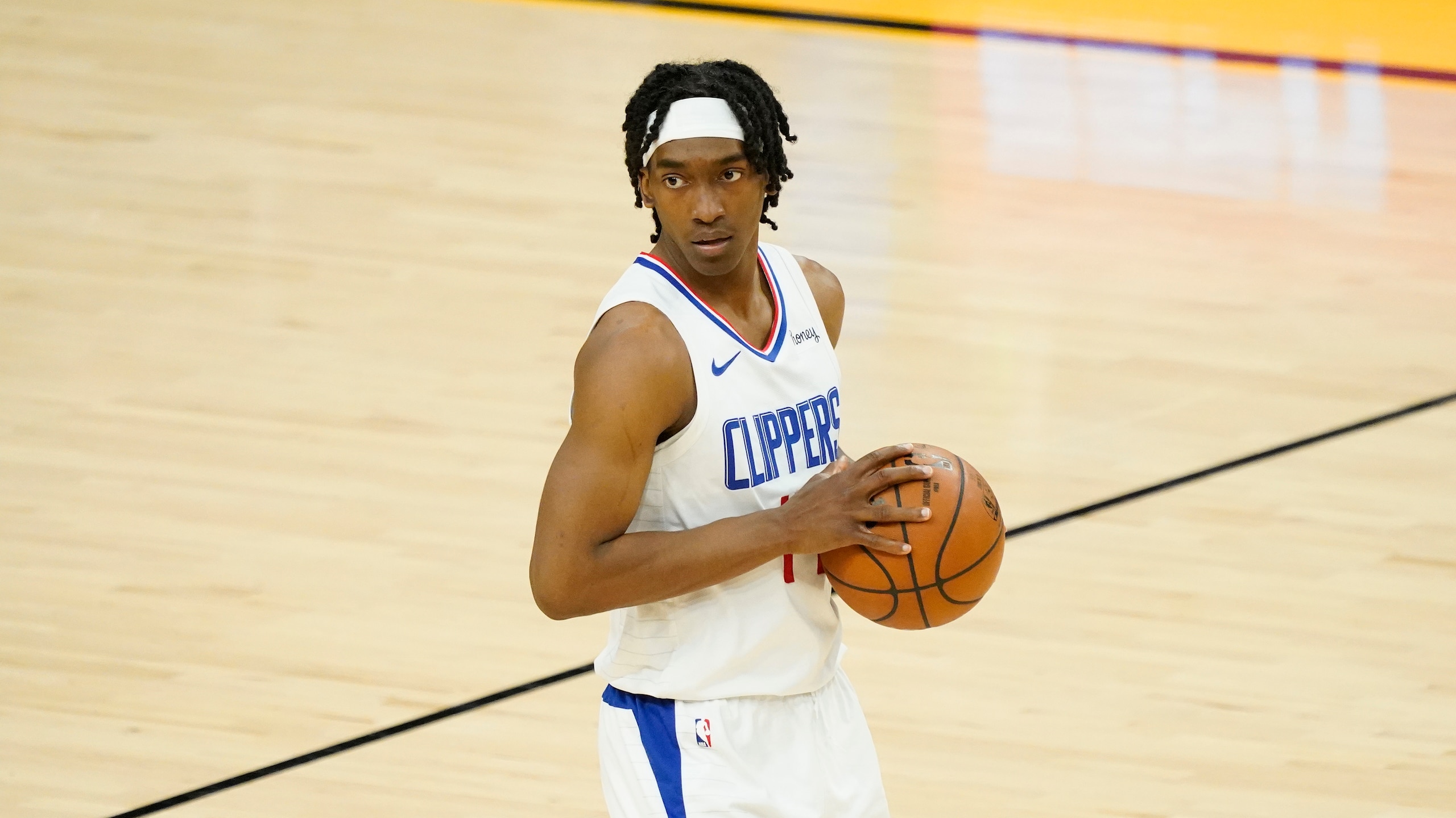 Los Angeles Clippers guard Terance Mann against the Phoenix Suns during the second half of game 5 of the NBA basketball Western Conference Finals, Monday, June 28, 2021, in Phoenix. (AP Photo/Matt York) Los Angeles Clippers guard Terance Mann against the Phoenix Suns during the second half of game 5 of the NBA basketball Western Conference Finals, Monday, June 28, 2021, in Phoenix. (AP Photo/Matt York)