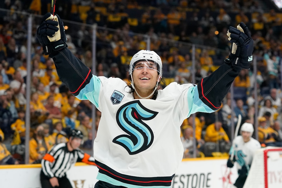 First Ever Jacket Seattle Kraken Get First-Ever Win vs. Predators