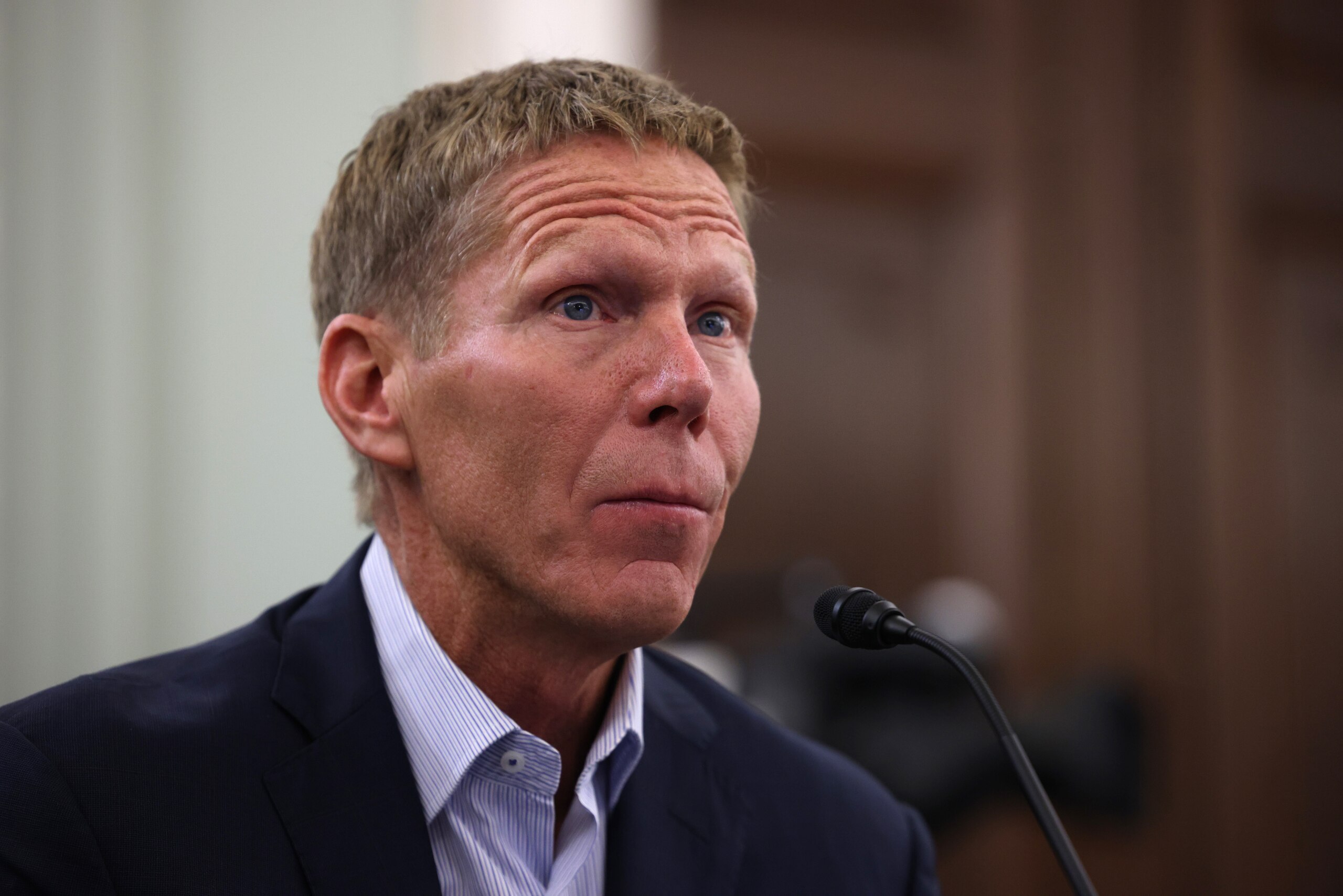 WASHINGTON, DC - JUNE 09: Head coach Mark Few of the Gonzaga Bulldogs speaks at a hearing on “NCAA Athlete NIL (name, image, and likeness) Rights” with the Senate Commerce, Science and Transportation Committee on Capitol Hill on June 09, 2021 in Washington, DC. Congress hopes to pass legislation on NIL compensation at the federal level before it takes effect in several states across the country on July 1st. (Photo by Anna Moneymaker/Getty Images) WASHINGTON, DC - JUNE 09: Head coach Mark Few of the Gonzaga Bulldogs speaks at a hearing on “NCAA Athlete NIL (name, image, and likeness) Rights” with the Senate Commerce, Science and Transportation Committee on Capitol Hill on June 09, 2021 in Washington, DC. Congress hopes to pass legislation on NIL compensation at the federal level before it takes effect in several states across the country on July 1st. (Photo by Anna Moneymaker/Getty Images)