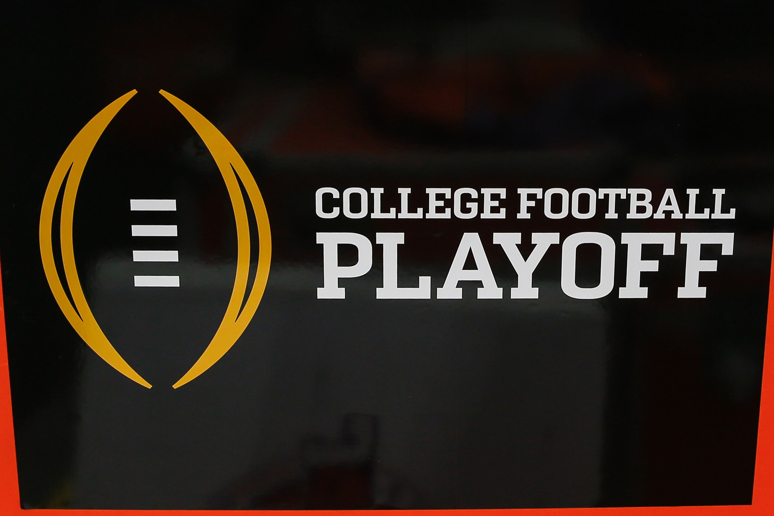 GLENDALE, AZ - DECEMBER 28: The college football playoff logo before the Fiesta Bowl college football playoff semi final game between the Clemson Tigers and the Ohio State Buckeyes on December 28, 2019 at State Farm Stadium in Glendale, Arizona. (Photo by Kevin Abele/Icon Sportswire via Getty Images) GLENDALE, AZ - DECEMBER 28: The college football playoff logo before the Fiesta Bowl college football playoff semi final game between the Clemson Tigers and the Ohio State Buckeyes on December 28, 2019 at State Farm Stadium in Glendale, Arizona. (Photo by Kevin Abele/Icon Sportswire via Getty Images)