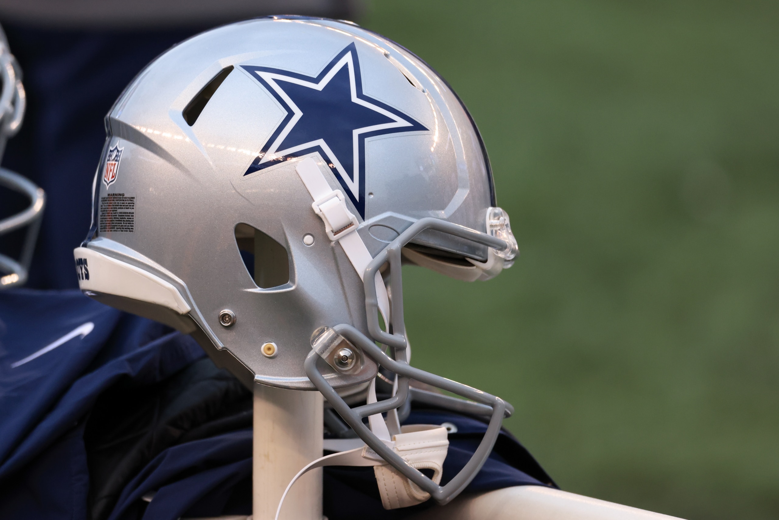 CINCINNATI, OH - DECEMBER 13: A Dallas Cowboys helmet during the game against the Dallas Cowboys and the Cincinnati Bengals on December 13, 2020, at Paul Brown Stadium in Cincinnati, OH. (Photo by Ian Johnson/Icon Sportswire via Getty Images)