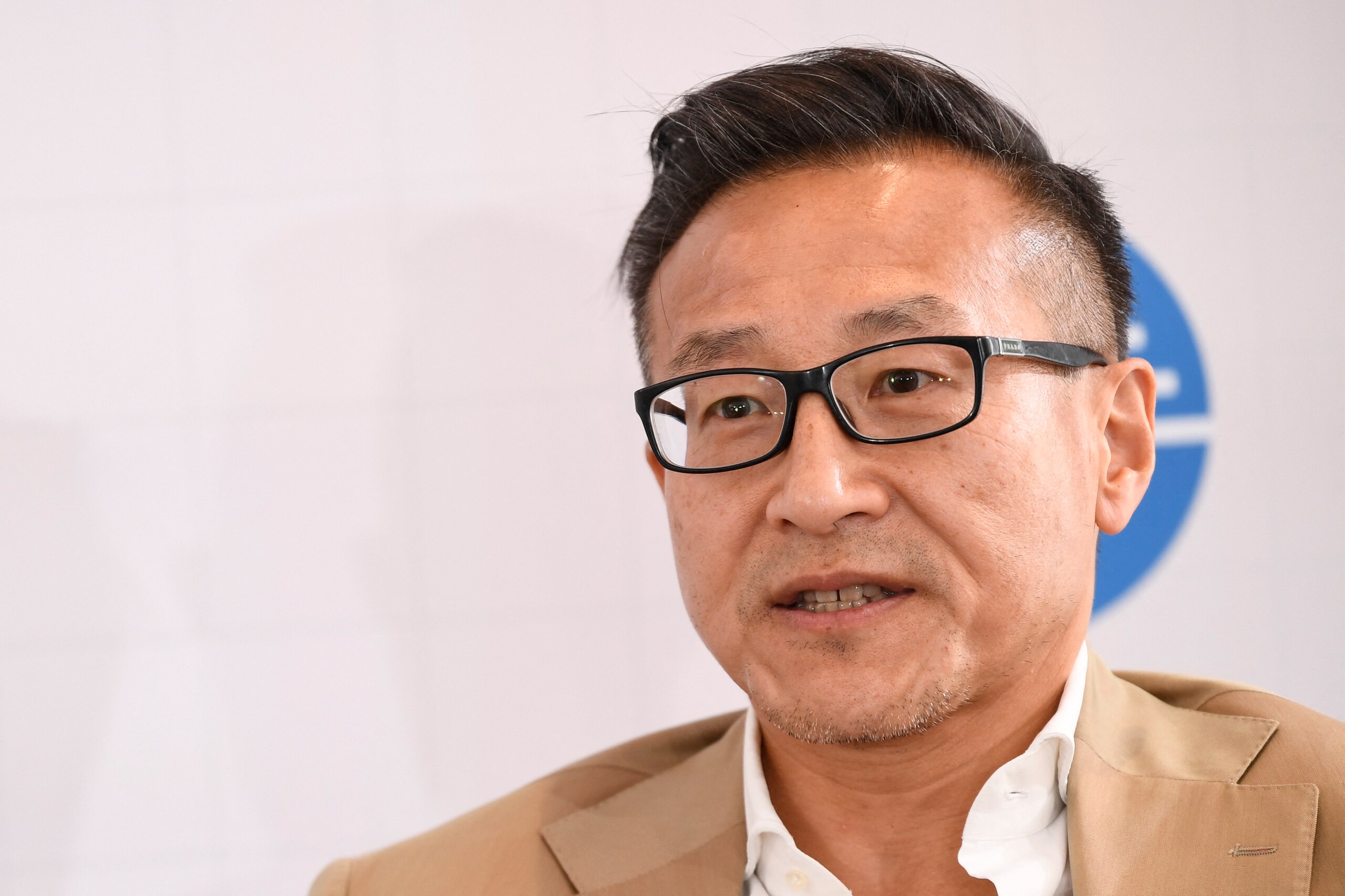 Joe Tsai, co-founder and executive vice chairman, Alibaba Group, speaks during the Milken Institute Global Conference on October 18, 2021 in Beverly Hills, California. (Photo by Patrick T. FALLON / AFP) (Photo by PATRICK T. FALLON/AFP via Getty Images)