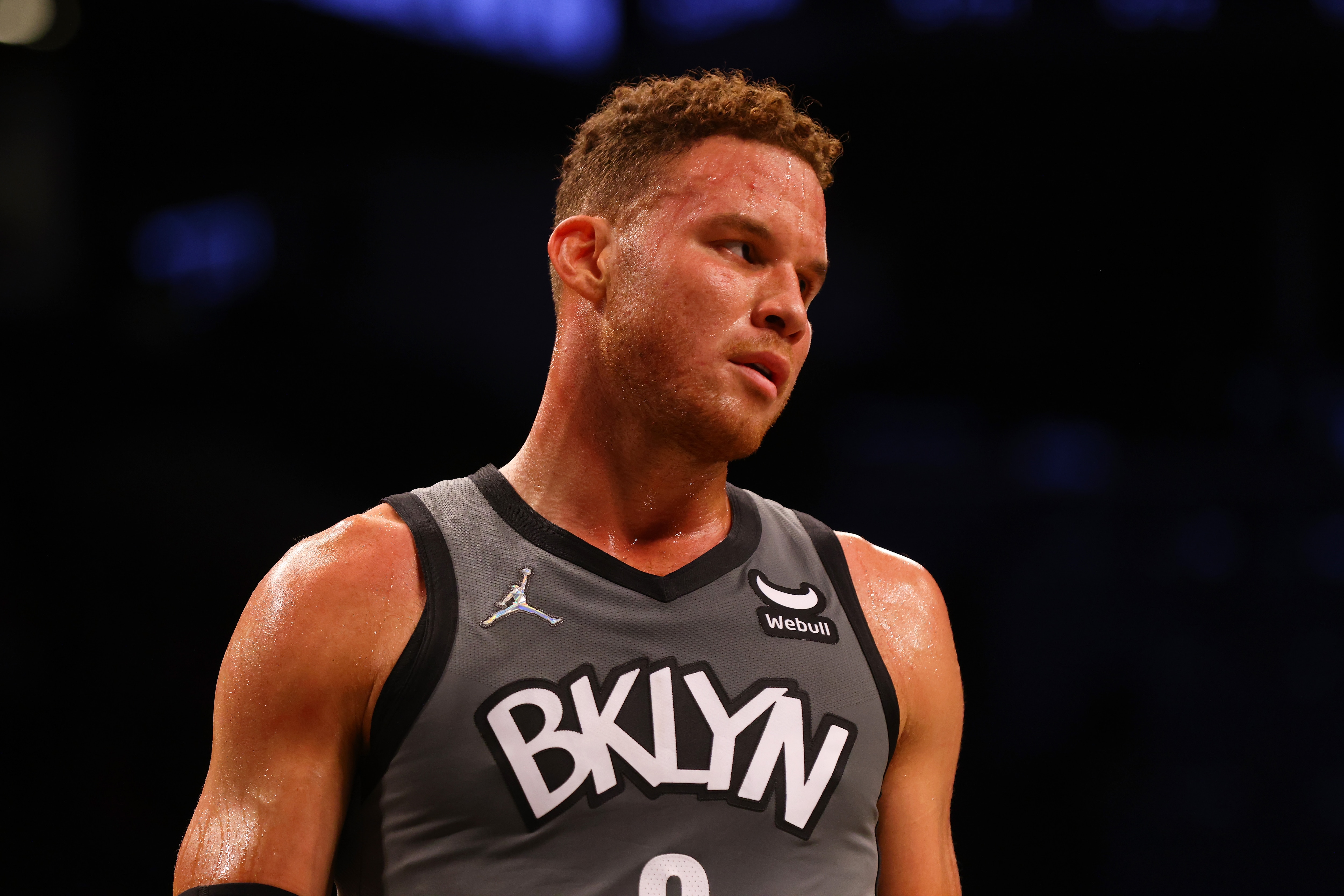 NEW YORK, NEW YORK - OCTOBER 29: Blake Griffin #2 of the Brooklyn Nets in action against the Indiana Pacers at Barclays Center on October 29, 2021 in New York City. NOTE TO USER: User expressly acknowledges and agrees that, by downloading and or using this photograph, user is consenting to the terms and conditions of the Getty Images License Agreement. Brooklyn Nets defeated the Indiana Pacers 105-98. (Photo by Mike Stobe/Getty Images)