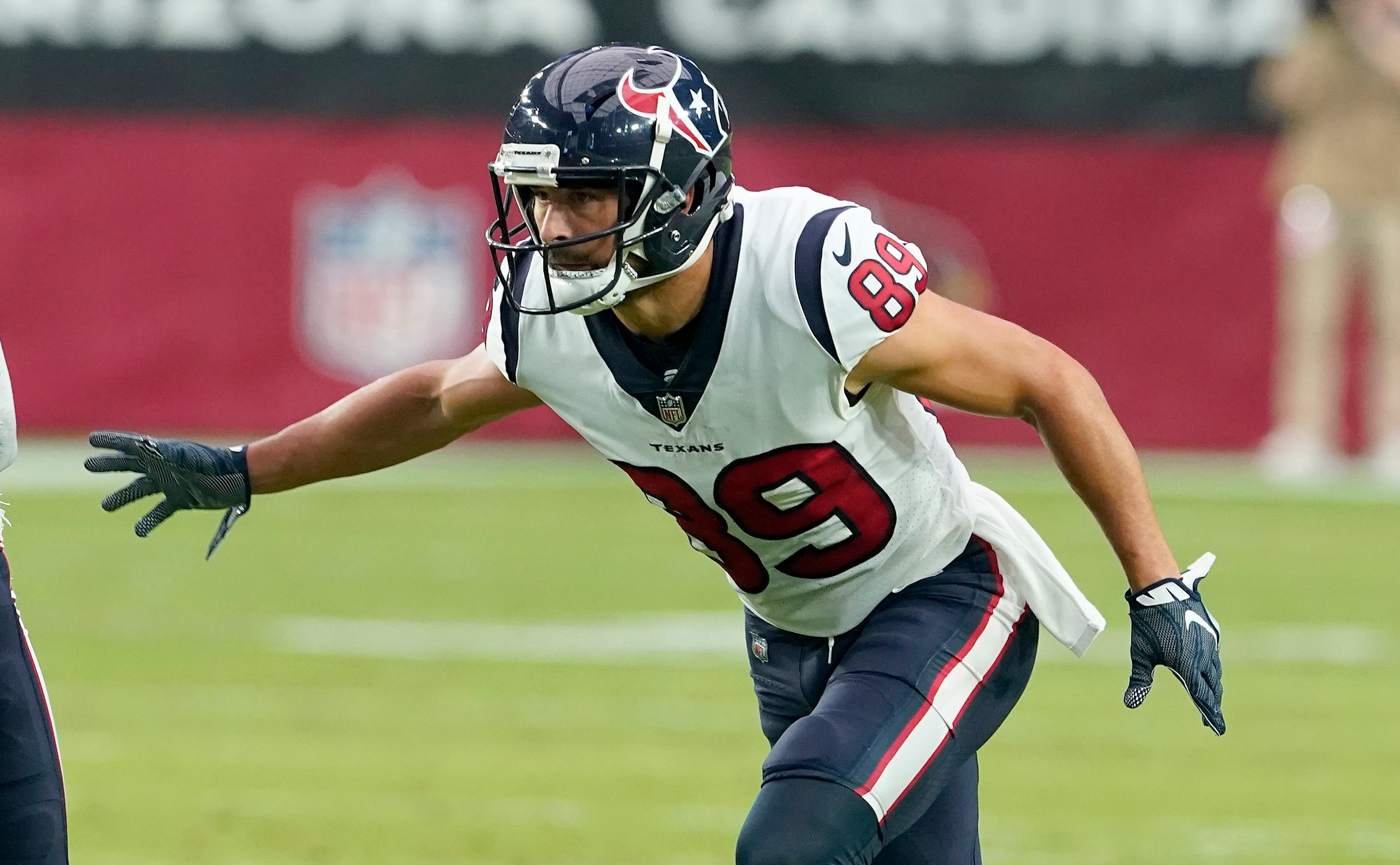 Houston Texan wide receiver Danny Amendola (89) during the first half of an NFL football game with the Arizona Cardinals, Sunday, Oct. 24, 2021, in Glendale, Ariz. (AP Photo/Darryl Webb)