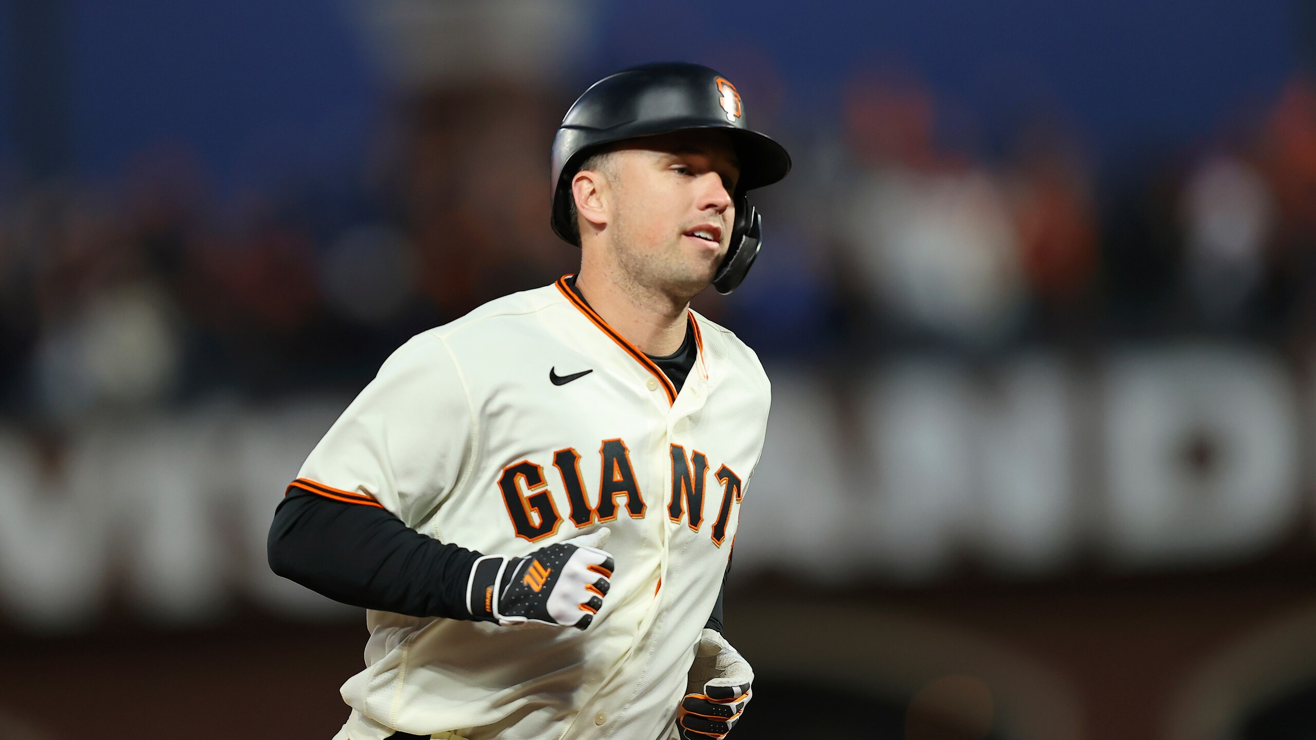 San Francisco Giants' Buster Posey rounds the bases after hitting a two-run home run against the Los Angeles Dodgers during the first inning of Game 1 of a baseball National League Division Series Friday, Oct. 8, 2021, in San Francisco. (AP Photo/John Hefti) San Francisco Giants' Buster Posey rounds the bases after hitting a two-run home run against the Los Angeles Dodgers during the first inning of Game 1 of a baseball National League Division Series Friday, Oct. 8, 2021, in San Francisco. (AP Photo/John Hefti)