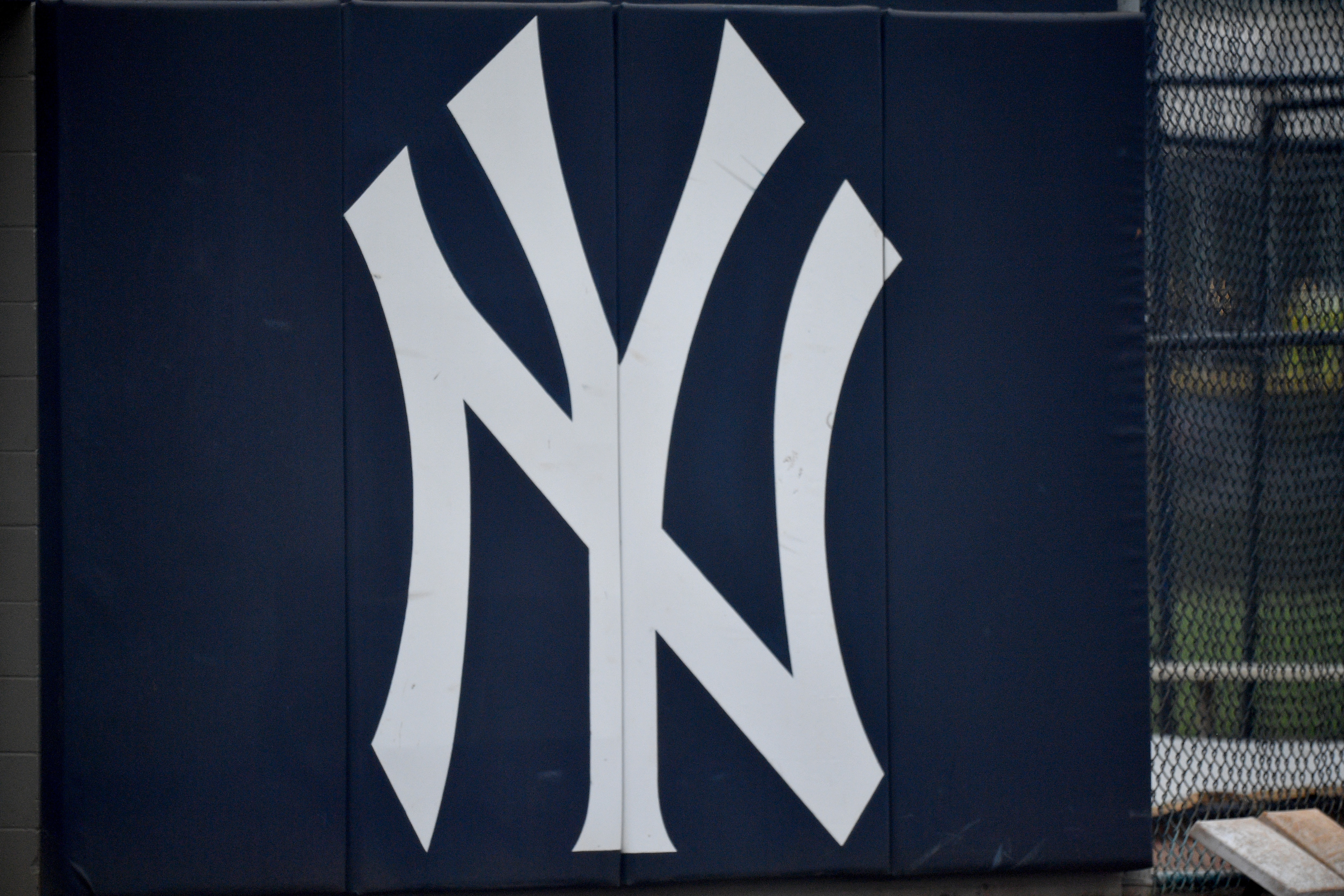 TAMPA, FLORIDA - MARCH 06: A detailed view of the Yankees logo at Yankees Player Development Complex on March 06, 2021 in Tampa, Florida. (Photo by Mark Brown/Getty Images) TAMPA, FLORIDA - MARCH 06: A detailed view of the Yankees logo at Yankees Player Development Complex on March 06, 2021 in Tampa, Florida. (Photo by Mark Brown/Getty Images)