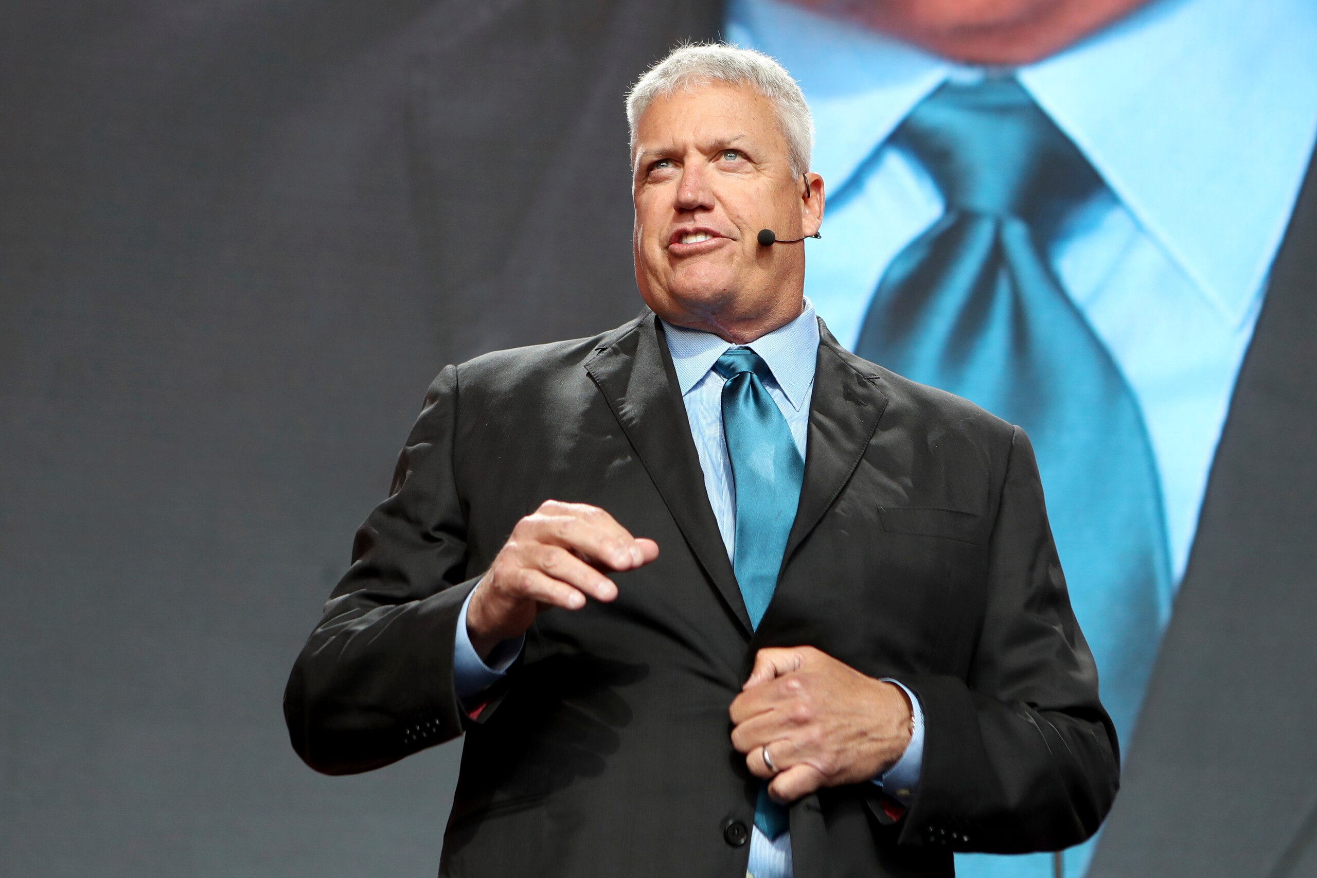 FILE - Former NFL football head coach Rex Ryan speaks on Day 3 of the NFL football draft in Nashville, Tenn., April 27, 2019. New York Jets head coach Robert Saleh is dealing with plenty of criticism these days — from the fans, media and, now, Ryan. Saleh was ripped Monday, Nov. 15, 2021, morning on ESPN Radio by the always boisterous Ryan, who led the team from 2009-14, for New York's embarrassing showings on defense. (AP Photo/Gregory Payan, File) FILE - Former NFL football head coach Rex Ryan speaks on Day 3 of the NFL football draft in Nashville, Tenn., April 27, 2019. New York Jets head coach Robert Saleh is dealing with plenty of criticism these days — from the fans, media and, now, Ryan. Saleh was ripped Monday, Nov. 15, 2021, morning on ESPN Radio by the always boisterous Ryan, who led the team from 2009-14, for New York's embarrassing showings on defense. (AP Photo/Gregory Payan, File)