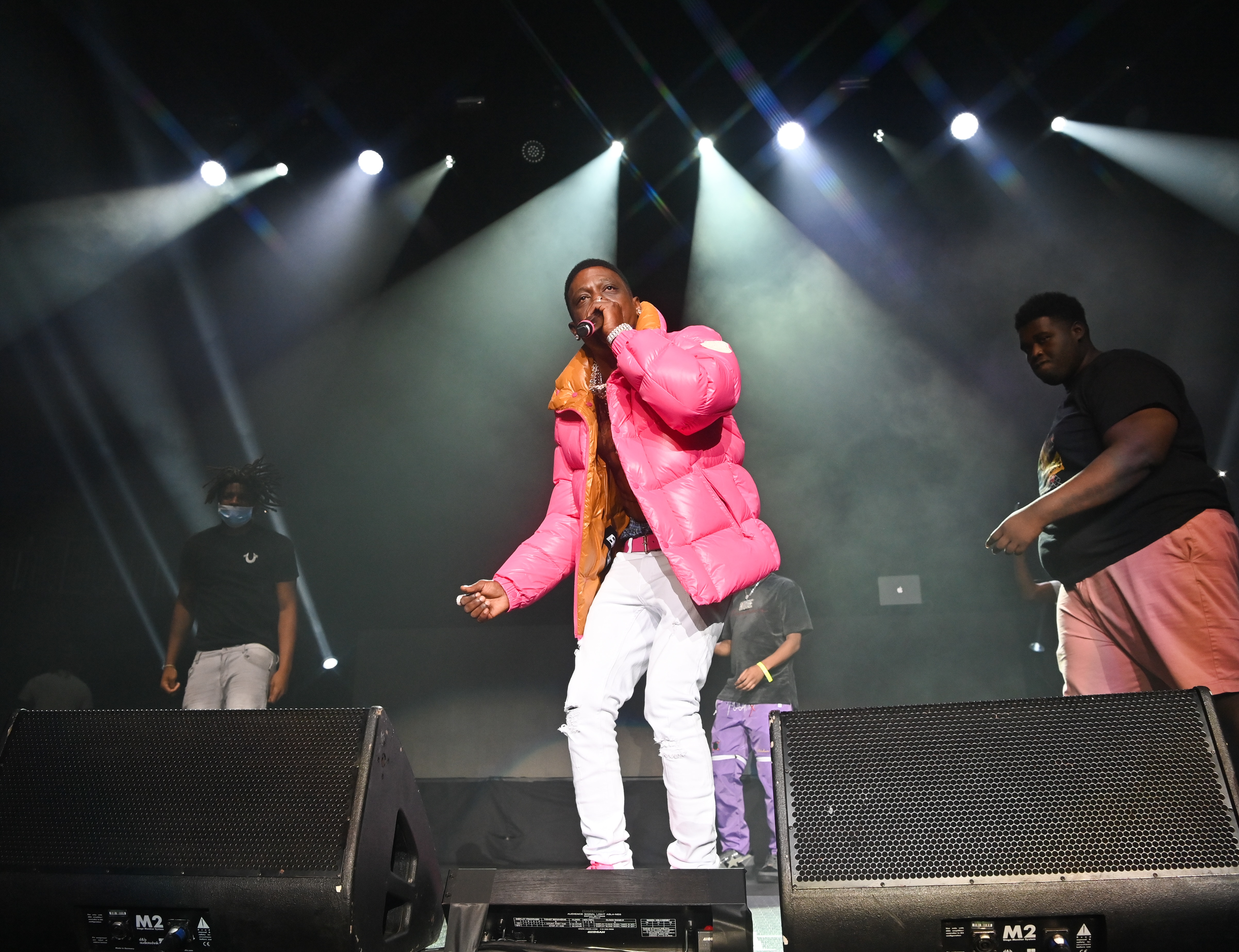 ATLANTA, GA - SEPTEMBER 30: Lil Boosie performs at Legendz To The Streetz Tour at State Farm Arena on September 30, 2021 in Atlanta, Georgia.(Photo by Prince Williams/Wireimage)