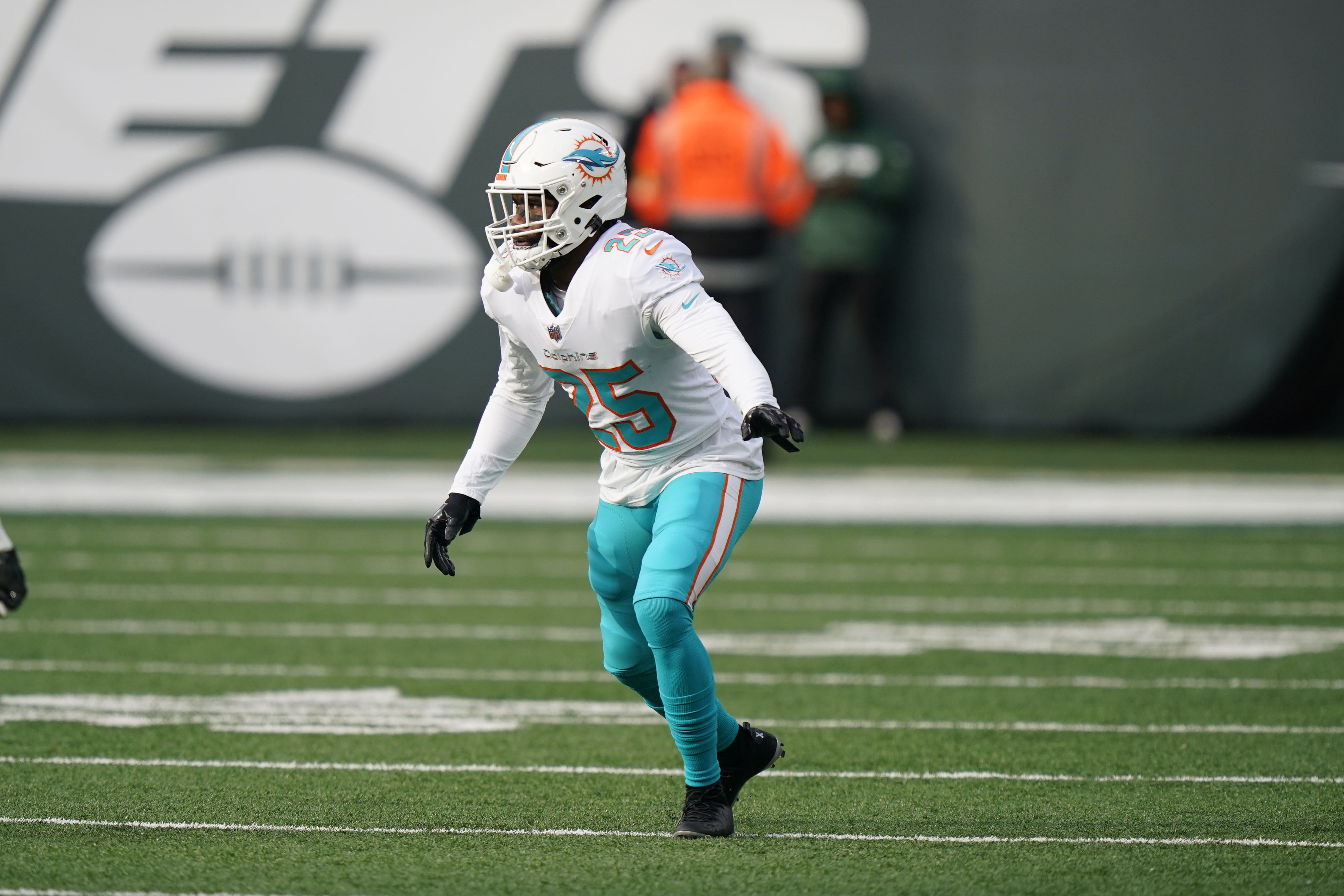 Miami Dolphins' Xavien Howard during the first half of an NFL football game against the New York Jets, Sunday, Nov. 21, 2021, in East Rutherford, N.J. (AP Photo/Corey Sipkin) Miami Dolphins' Xavien Howard during the first half of an NFL football game against the New York Jets, Sunday, Nov. 21, 2021, in East Rutherford, N.J. (AP Photo/Corey Sipkin)