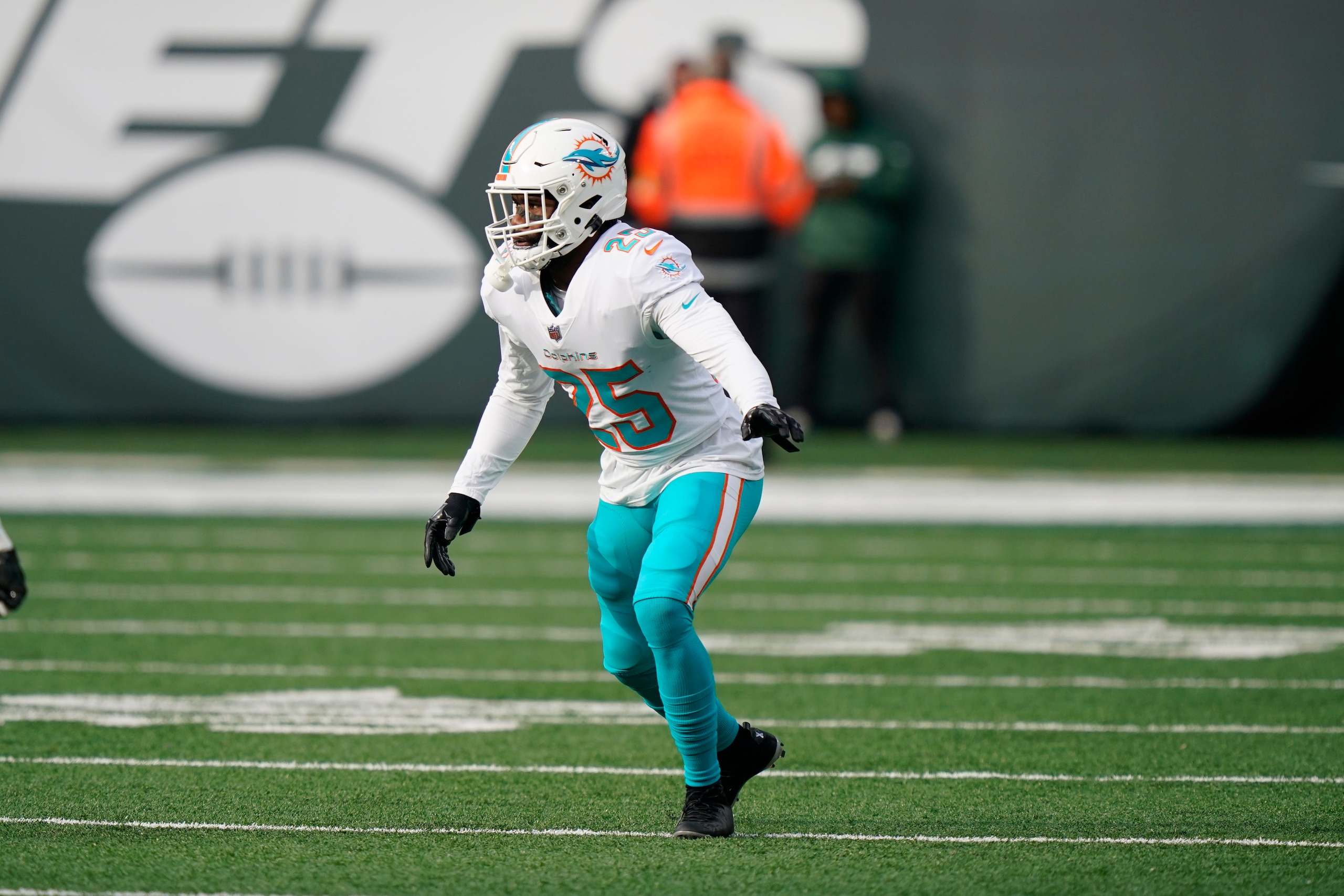 Miami Dolphins' Xavien Howard during the first half of an NFL football game against the New York Jets, Sunday, Nov. 21, 2021, in East Rutherford, N.J. (AP Photo/Corey Sipkin) Miami Dolphins' Xavien Howard during the first half of an NFL football game against the New York Jets, Sunday, Nov. 21, 2021, in East Rutherford, N.J. (AP Photo/Corey Sipkin)