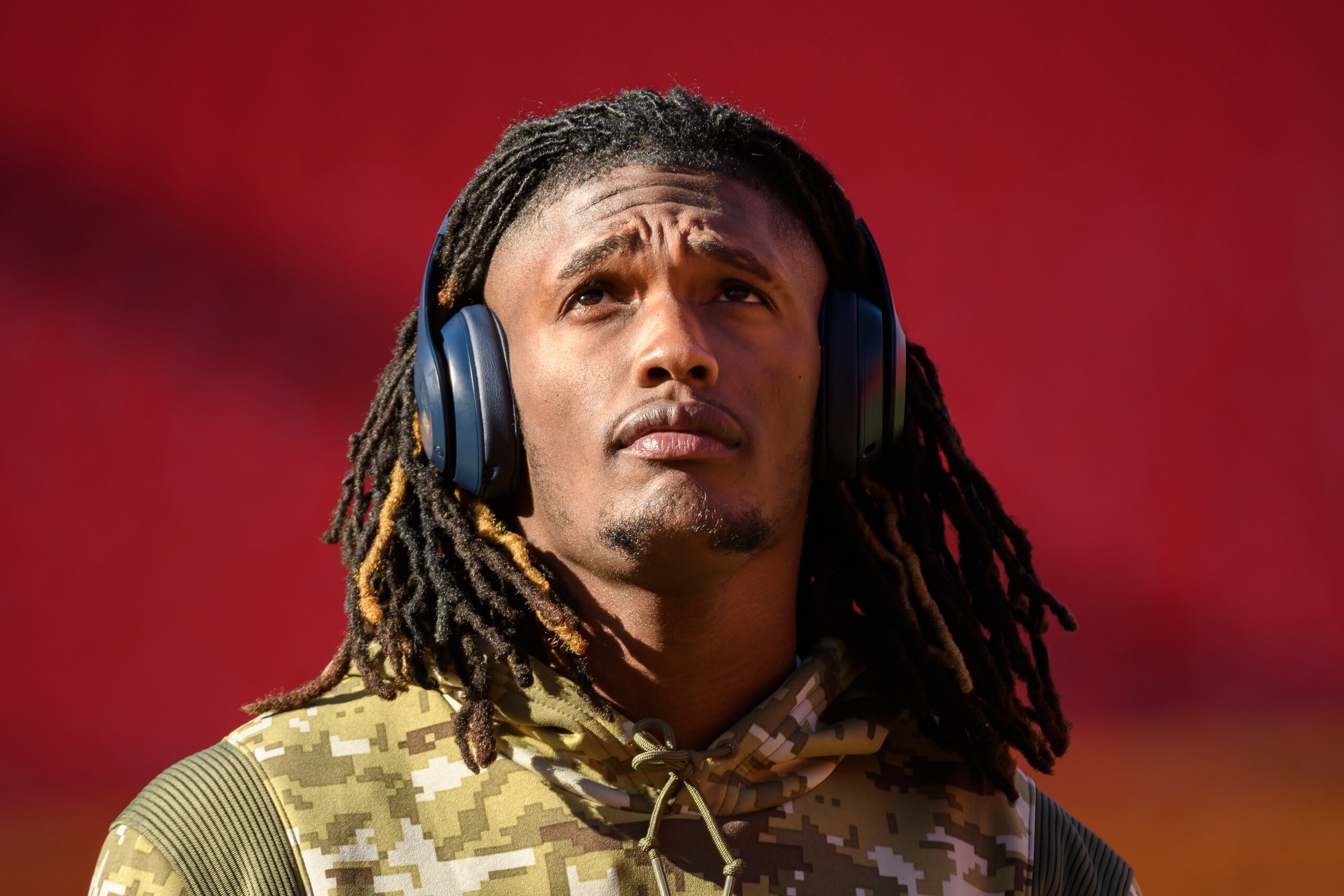Dallas Cowboys wide receiver CeeDee Lamb during pre-game warmups before an NFL football game against the Kansas City Chiefs, Sunday, Nov. 21, 2021 in Kansas City, Mo. (AP Photo/Reed Hoffmann)