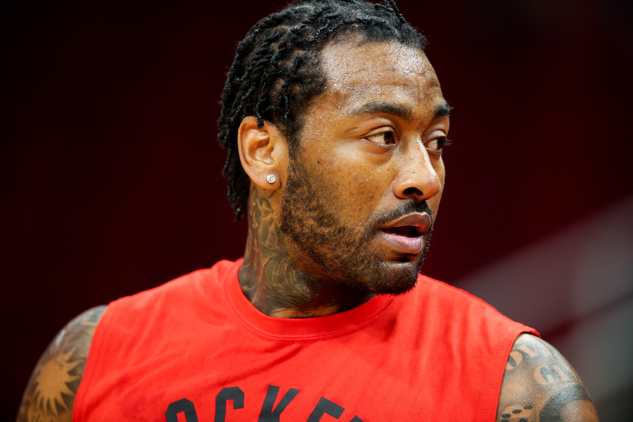 HOUSTON, TEXAS - NOVEMBER 24: John Wall #1 of the Houston Rockets takes practice at Toyota Center on November 24, 2021 in Houston, Texas. NOTE TO USER: User expressly acknowledges and agrees that, by downloading and or using this photograph, User is consenting to the terms and conditions of the Getty Images License Agreement. (Photo by Carmen Mandato/Getty Images) HOUSTON, TEXAS - NOVEMBER 24: John Wall #1 of the Houston Rockets takes practice at Toyota Center on November 24, 2021 in Houston, Texas. NOTE TO USER: User expressly acknowledges and agrees that, by downloading and or using this photograph, User is consenting to the terms and conditions of the Getty Images License Agreement. (Photo by Carmen Mandato/Getty Images)