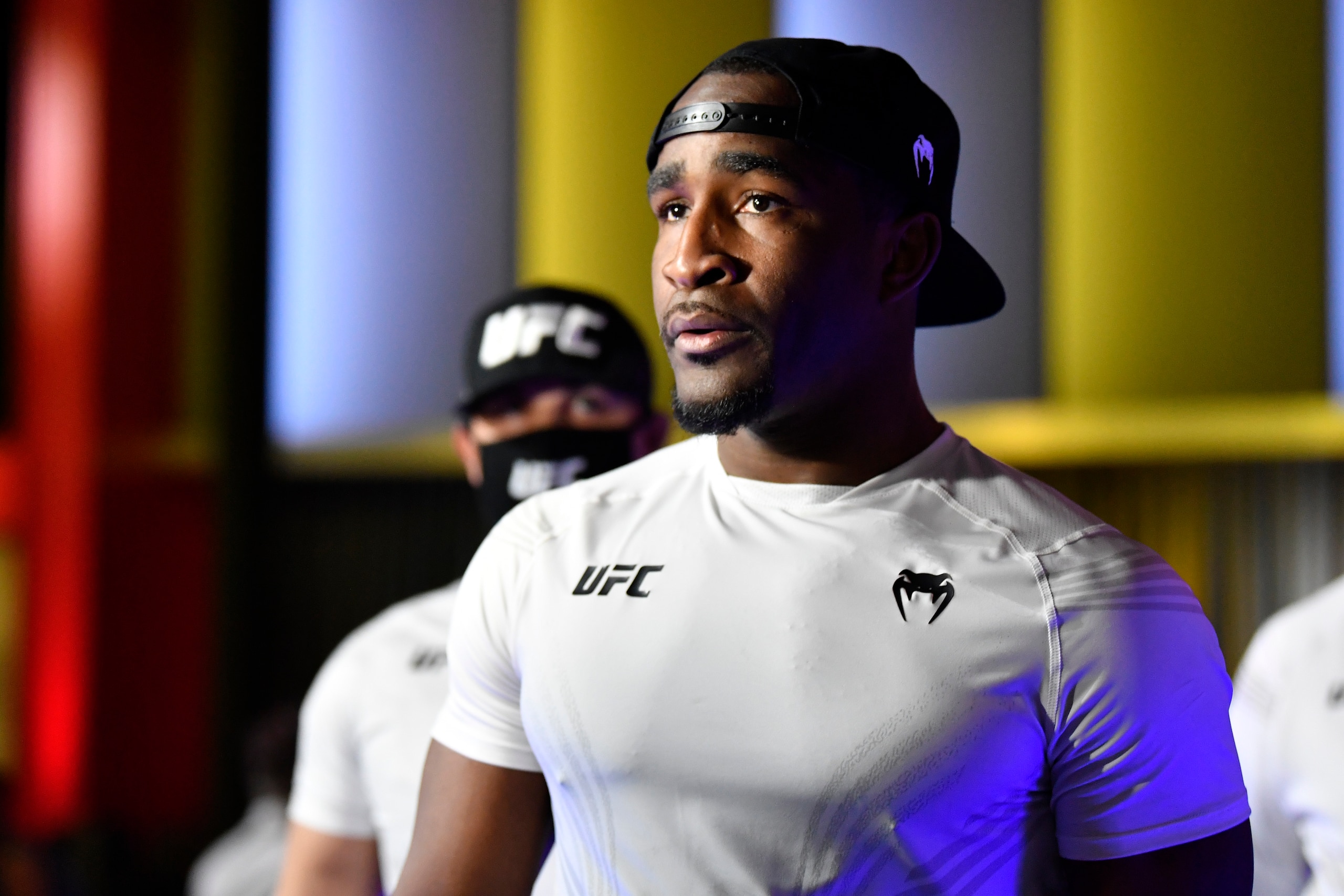 LAS VEGAS, NEVADA - MAY 08: Geoff Neal prepares to fight Neil Magny in a welterweight fight during the UFC Fight Night event at UFC APEX on May 08, 2021 in Las Vegas, Nevada. (Photo by Chris Unger/Zuffa LLC)