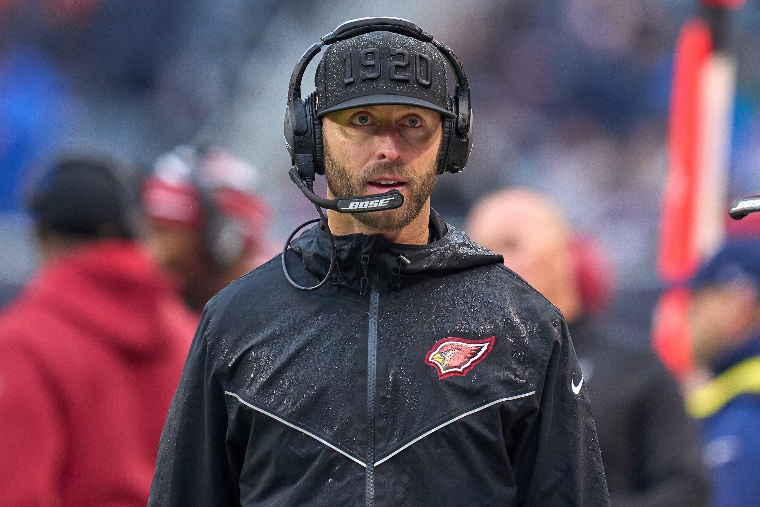 CHICAGO, IL - DECEMBER 05: Arizona Cardinals head coach Kliff Kingsbury looks on during a game between the Arizona Cardinals and the Chicago Bears on December 5, 2021 at Soldier Stadium, in Chicago, IL. (Photo by Robin Alam/Icon Sportswire via Getty Images)