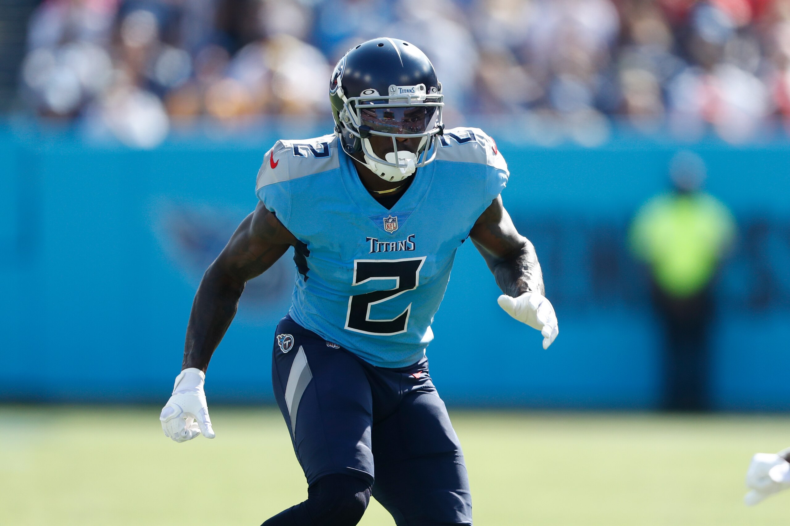 Tennessee Titans wide receiver Julio Jones plays against the Kansas City Chiefs in an NFL football game Sunday, Oct. 24, 2021, in Nashville, Tenn. (AP Photo/Wade Payne)