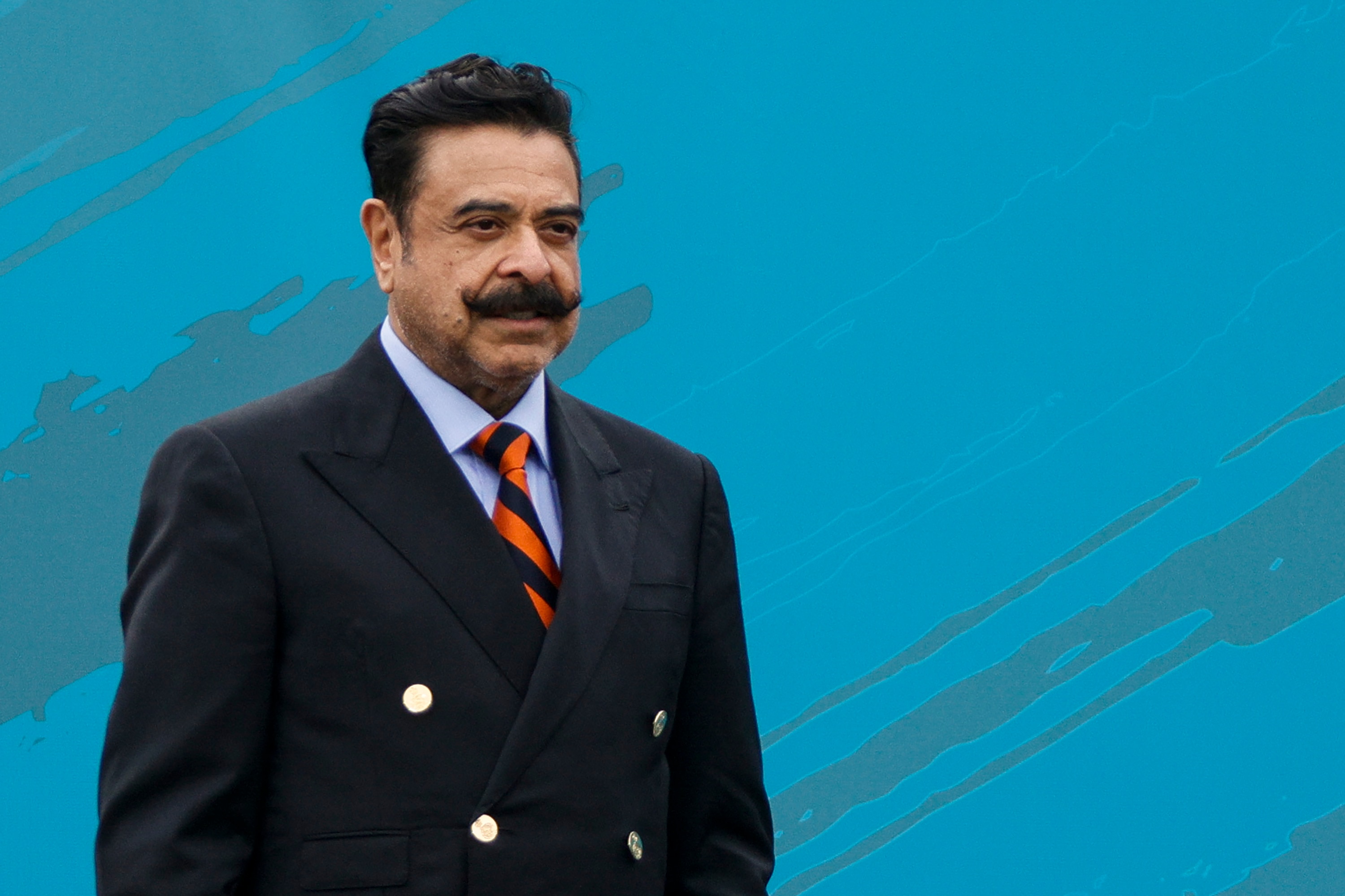 JACKSONVILLE, FLORIDA - NOVEMBER 21: Jacksonville Jaguars owner Shad Khan looks on prior to the game against the San Francisco 49ers at TIAA Bank Field on November 21, 2021 in Jacksonville, Florida. (Photo by Douglas P. DeFelice/Getty Images)