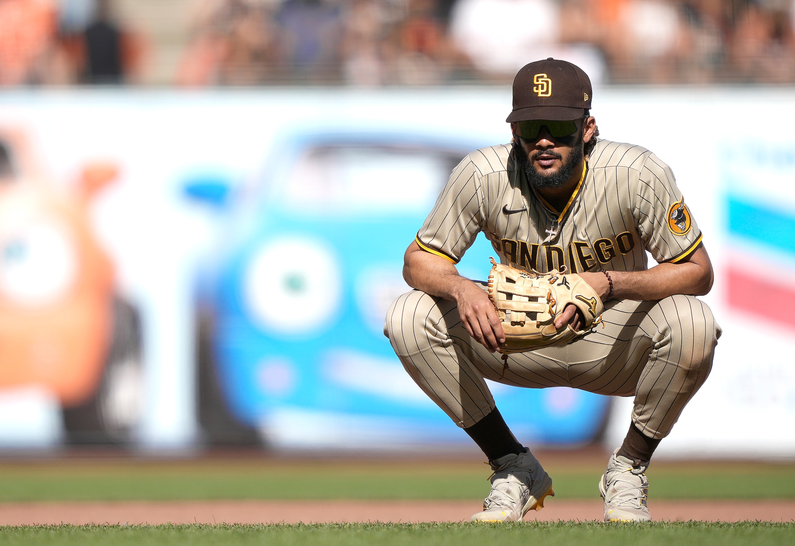 SAN FRANCISCO, CALIFORNIA - OCTOBER 02: Fernando Tatis Jr. #23 of the San Diego Padres looks on from his position against the San Francisco Giants in the bottom of the six inning at Oracle Park on October 02, 2021 in San Francisco, California. (Photo by Thearon W. Henderson/Getty Images) SAN FRANCISCO, CALIFORNIA - OCTOBER 02: Fernando Tatis Jr. #23 of the San Diego Padres looks on from his position against the San Francisco Giants in the bottom of the six inning at Oracle Park on October 02, 2021 in San Francisco, California. (Photo by Thearon W. Henderson/Getty Images)