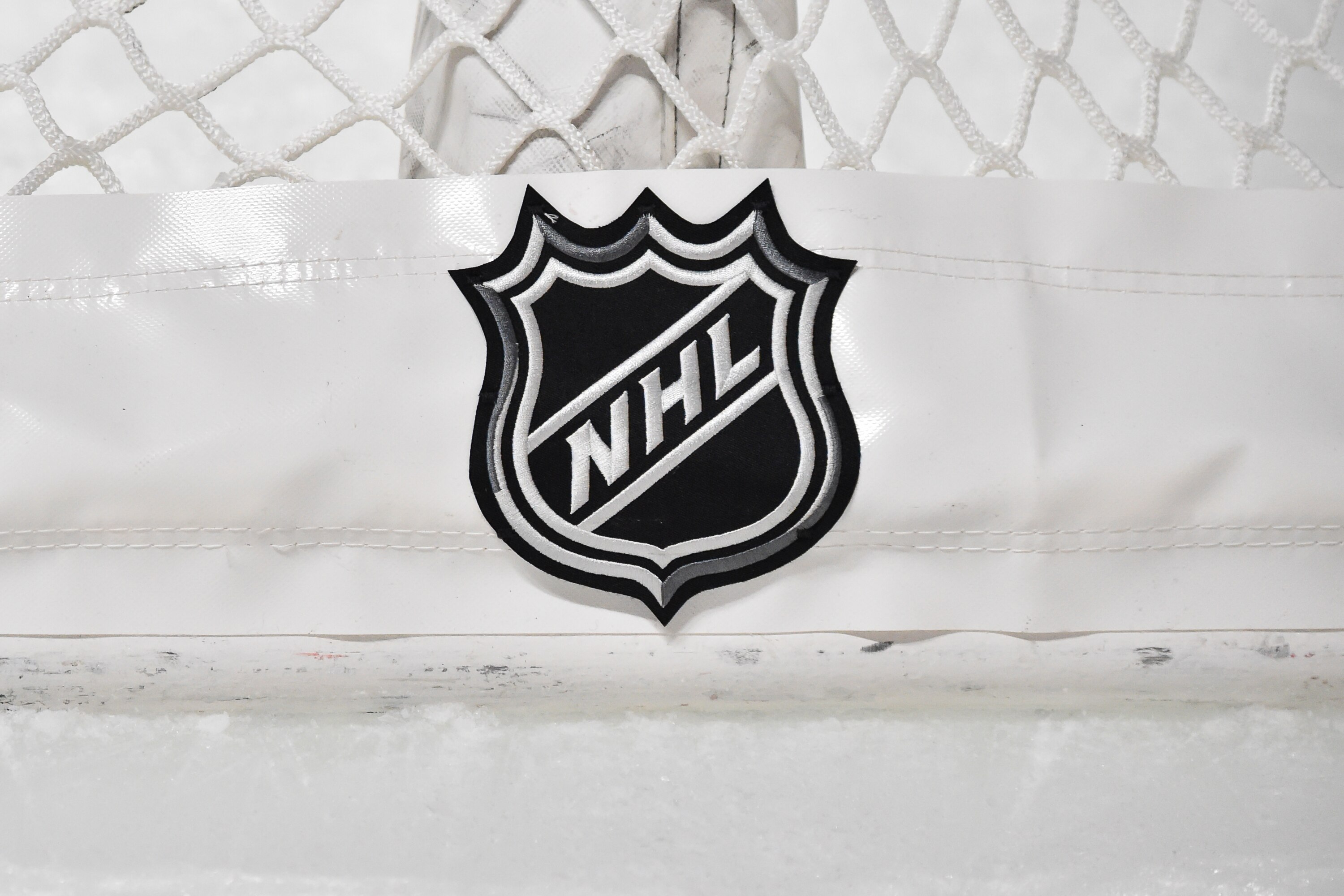 MONTREAL, QC - NOVEMBER 09:  A view of the NHL crest on a net prior to the start of the first period between the Montreal Canadiens and the Los Angeles Kings at Centre Bell on November 9, 2021 in Montreal, Canada.  The Los Angeles Kings defeated the Montreal Canadiens 3-2 in overtime.  (Photo by Minas Panagiotakis/Getty Images)