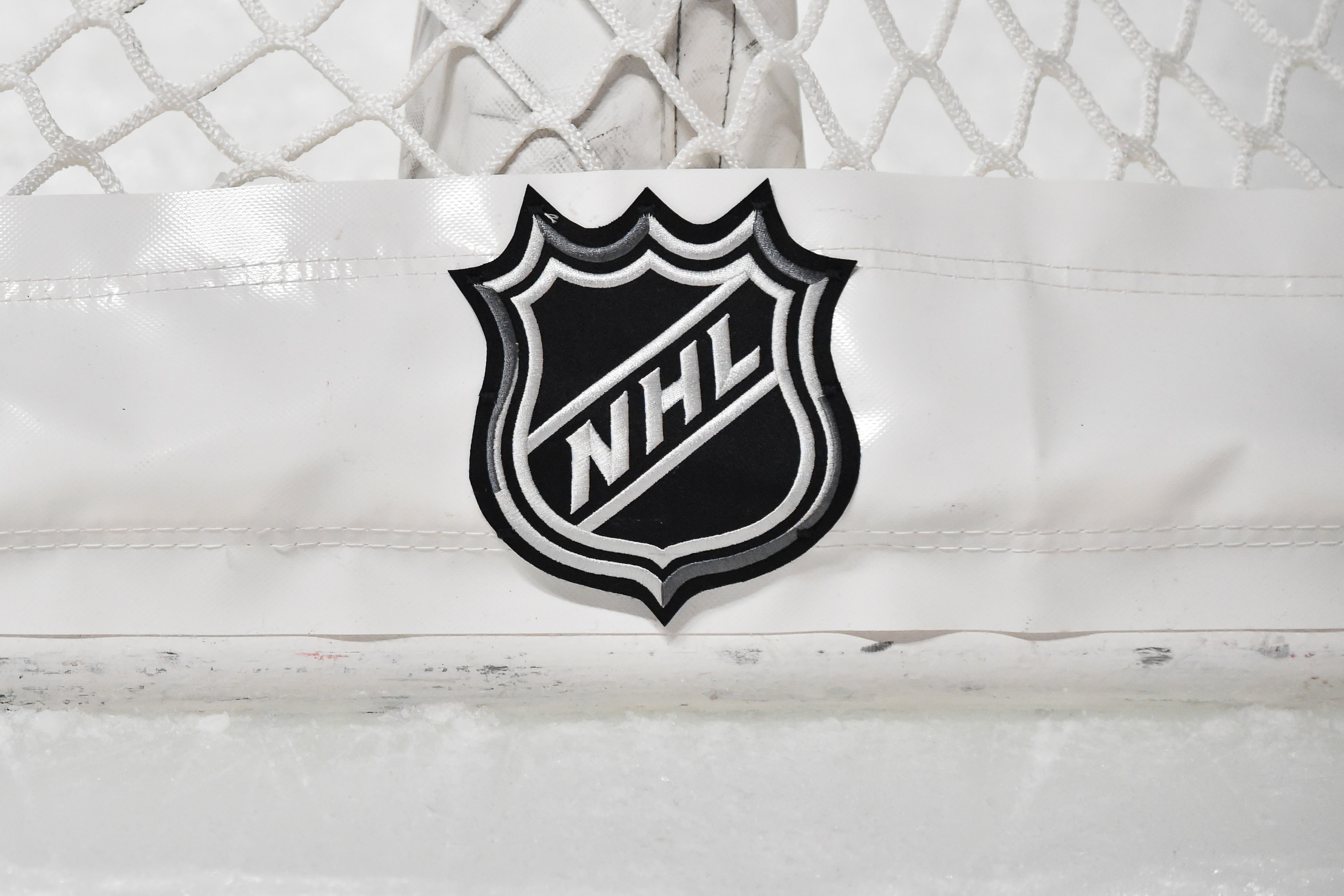 MONTREAL, QC - NOVEMBER 09:  A view of the NHL crest on a net prior to the start of the first period between the Montreal Canadiens and the Los Angeles Kings at Centre Bell on November 9, 2021 in Montreal, Canada.  The Los Angeles Kings defeated the Montreal Canadiens 3-2 in overtime.  (Photo by Minas Panagiotakis/Getty Images)