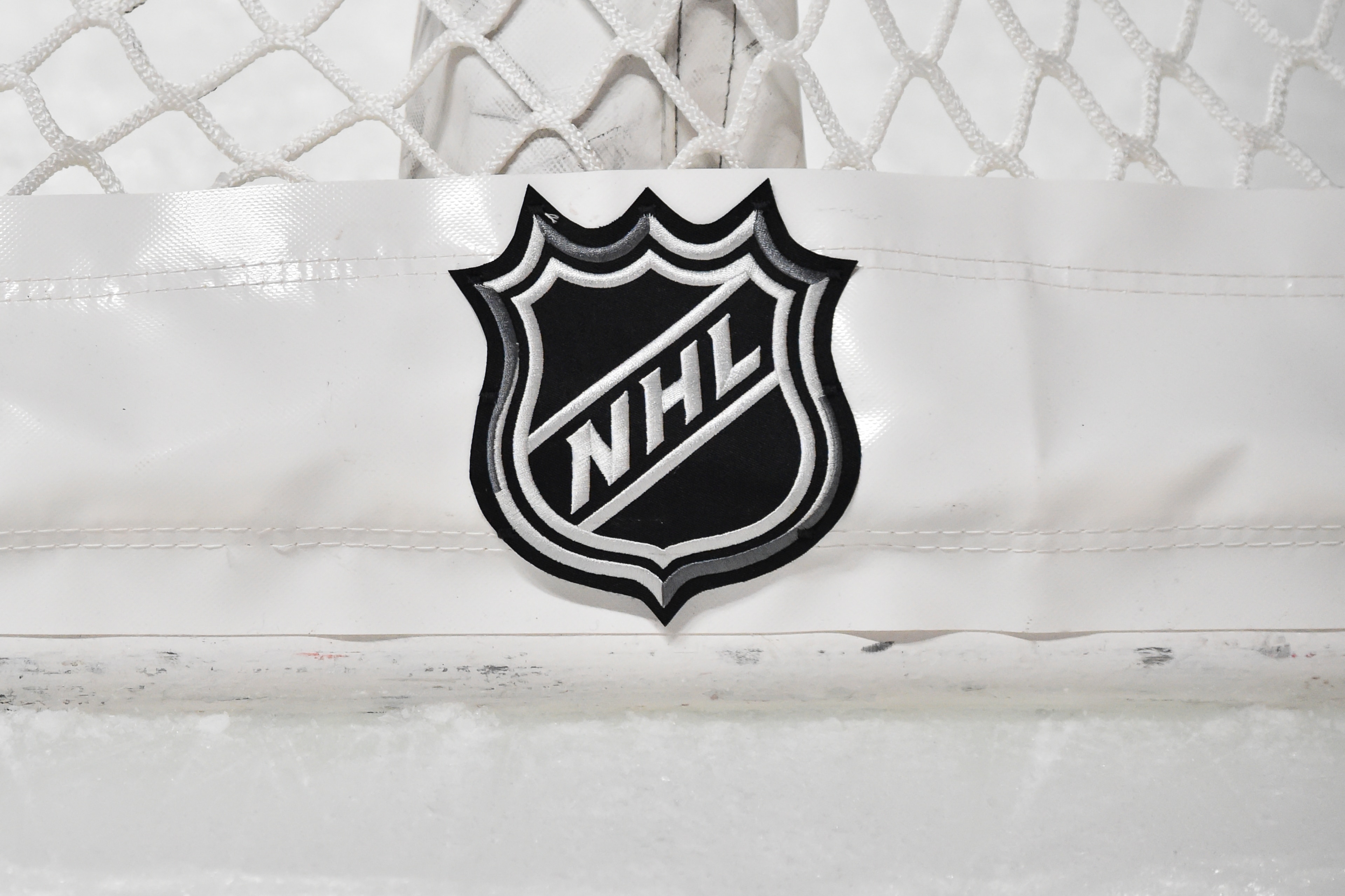 MONTREAL, QC - NOVEMBER 09:  A view of the NHL crest on a net prior to the start of the first period between the Montreal Canadiens and the Los Angeles Kings at Centre Bell on November 9, 2021 in Montreal, Canada.  The Los Angeles Kings defeated the Montreal Canadiens 3-2 in overtime.  (Photo by Minas Panagiotakis/Getty Images)