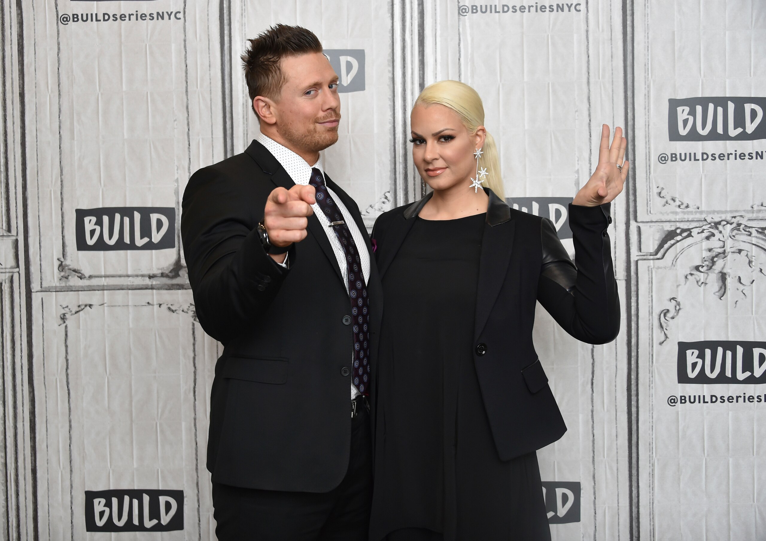 WWE Superstars Mike "The Miz" Mizanin and his wife Maryse Mizanin participate in the BUILD Speaker Series to discuss their reality television series "Miz & Mrs" at AOL Studios on Thursday, July 19, 2018, in New York. (Photo by Evan Agostini/Invision/AP)