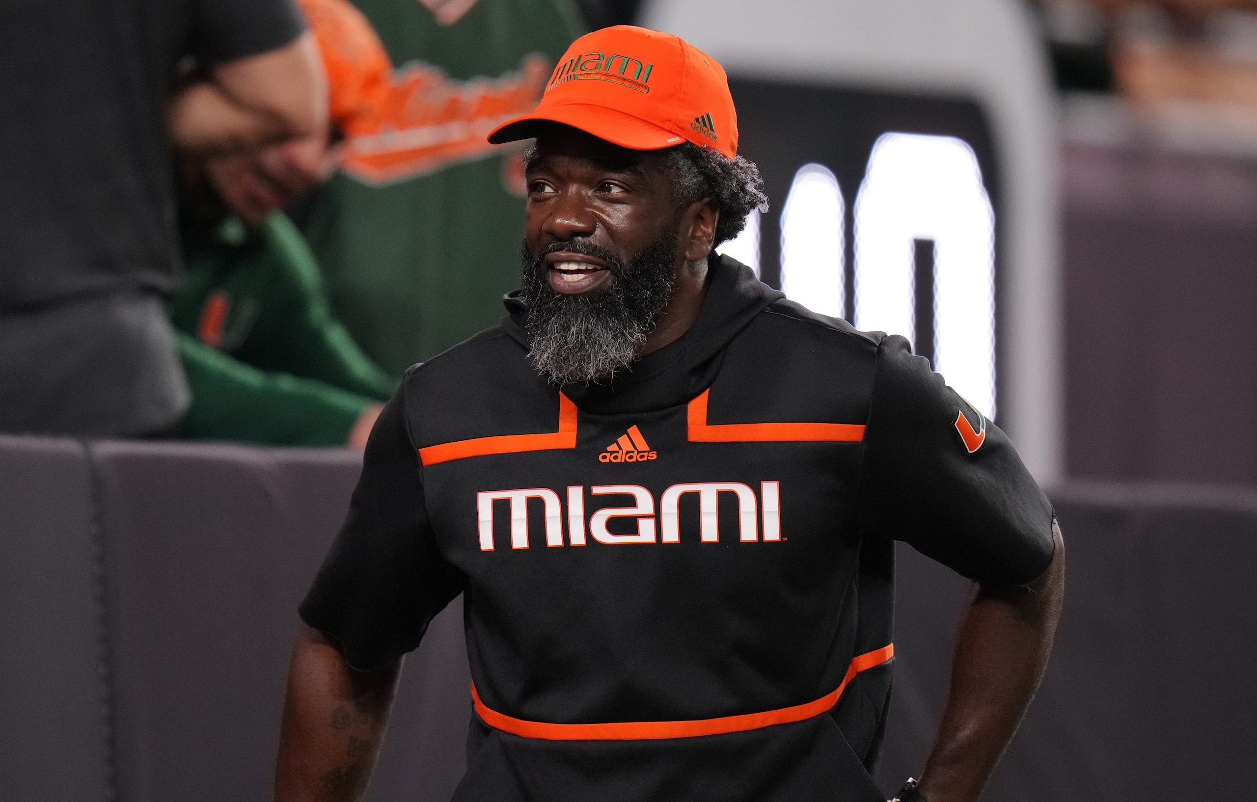 MIAMI GARDENS, FLORIDA - OCTOBER 23: HOF Safety and former Miami Hurricane Ed Redd attends the game between the Miami Hurricanes and the North Carolina State Wolfpack at Hard Rock Stadium on October 23, 2021 in Miami Gardens, Florida. (Photo by Mark Brown/Getty Images)
