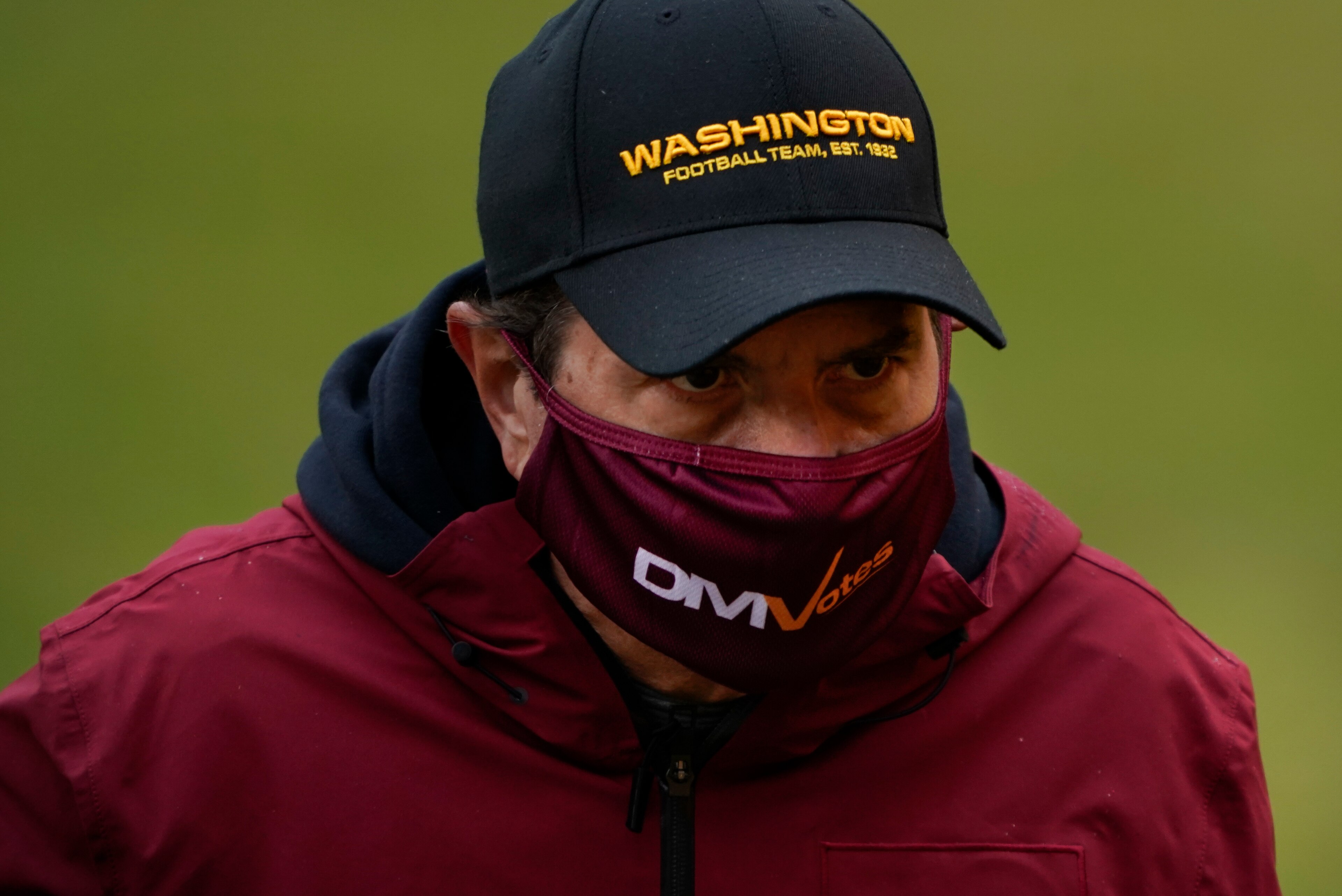 Washington Football Team owner Dan Snyder, walking off the field before the start of an NFL football game against Dallas Cowboys, Sunday, Oct. 25, 2020, in Landover, Md. (AP Photo/Susan Walsh)